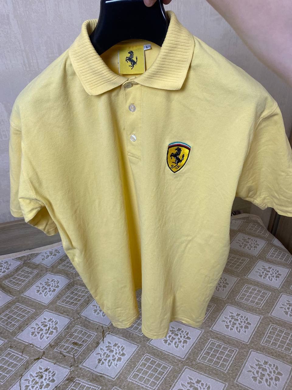 Ferrari 🔥 1998 Ferrari Logo Polo Racing T Shirt BMW Mercedes Audi Size US L / EU 52-54 / 3 - 6 Thumbnail