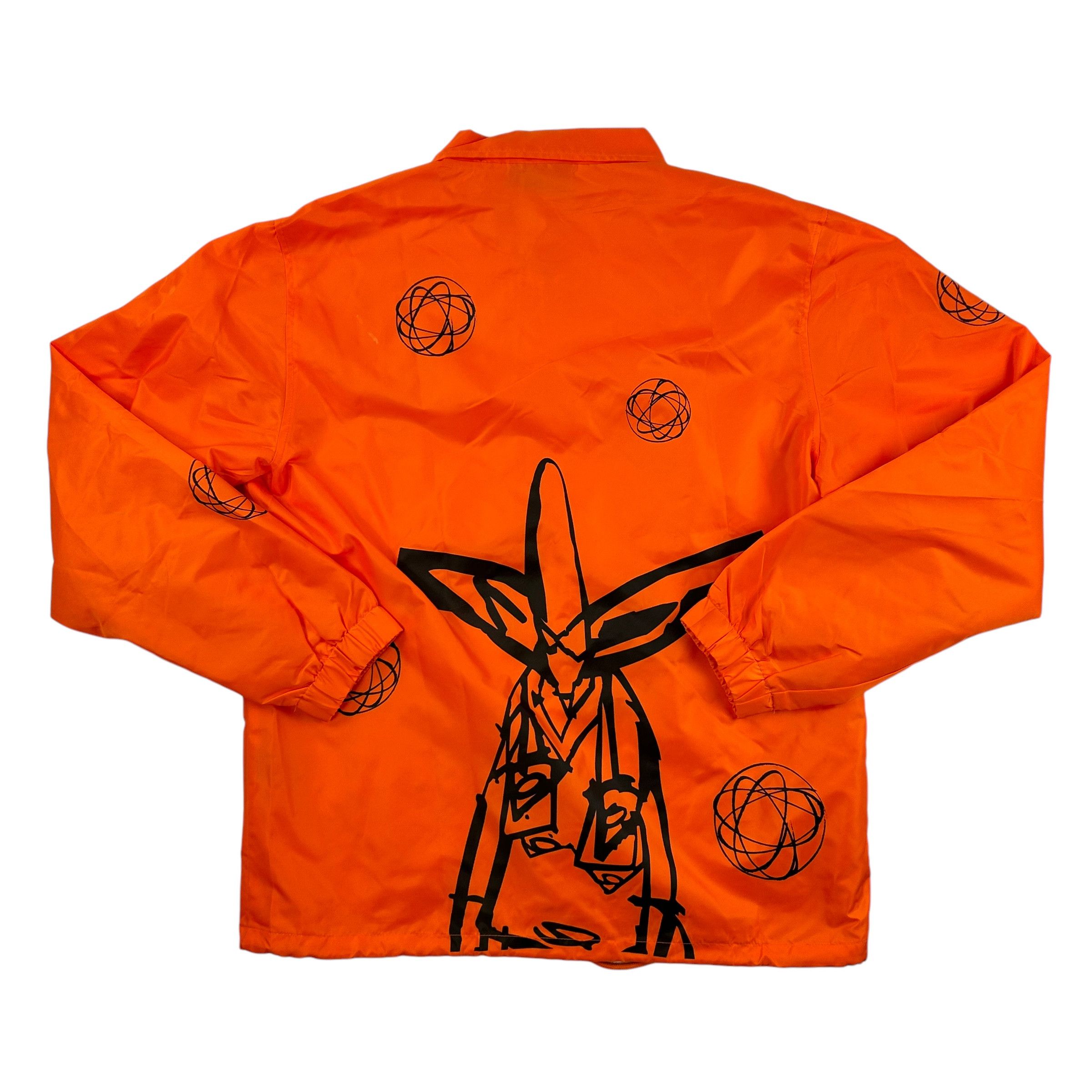 image of Futura x Futura 2000 Laboratories Pointman Coaches Jacket in Orange, Men's (Size Medium)