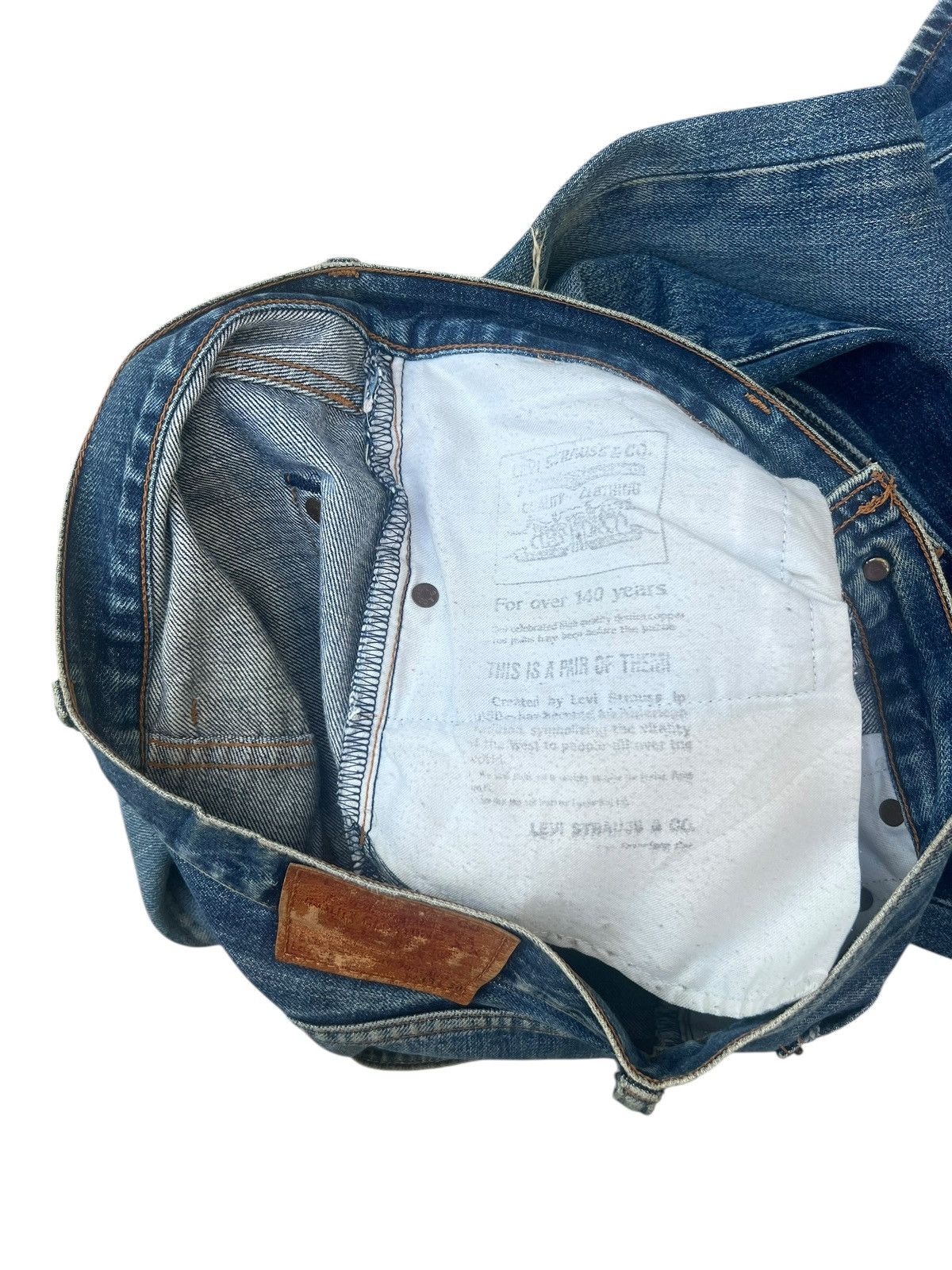 Levi's 90s Levi’s 503B XX Big E Distress Denim Selvedge Jeans Size US 32 / EU 48 - 24 Thumbnail