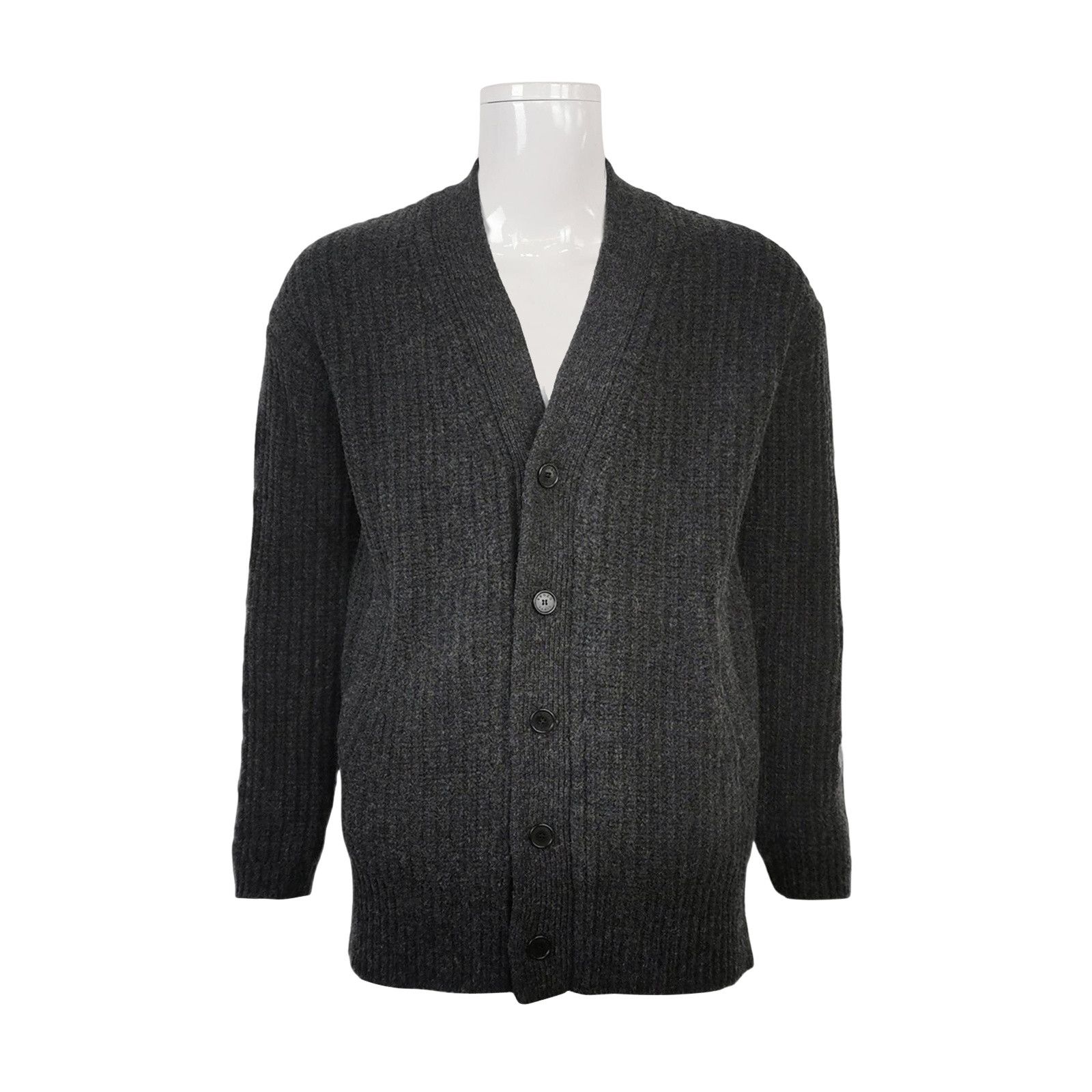 Kenzo Kenzo Ribbed Wool Blend Graphic Sleeve Cardigan S Size US S / EU 44-46 / 1 - 1 Thumbnail