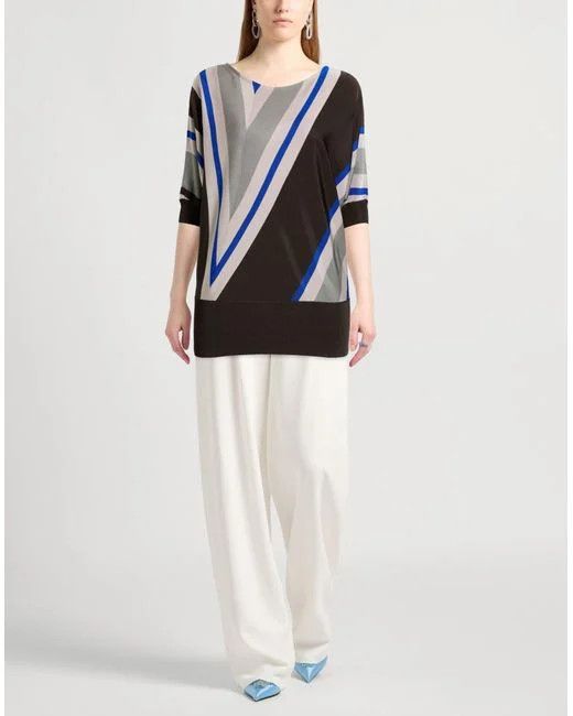 Salvatore Ferragamo o1s1rm0126 Viscose T-Shirt in Multicolor Size M / US 6-8 / IT 42-44 - 2 Thumbnail