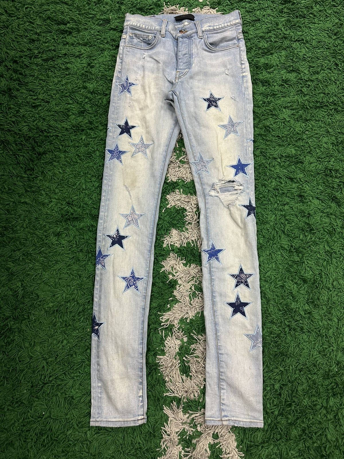 Amiri Jeans Light Wash Star Blue 29