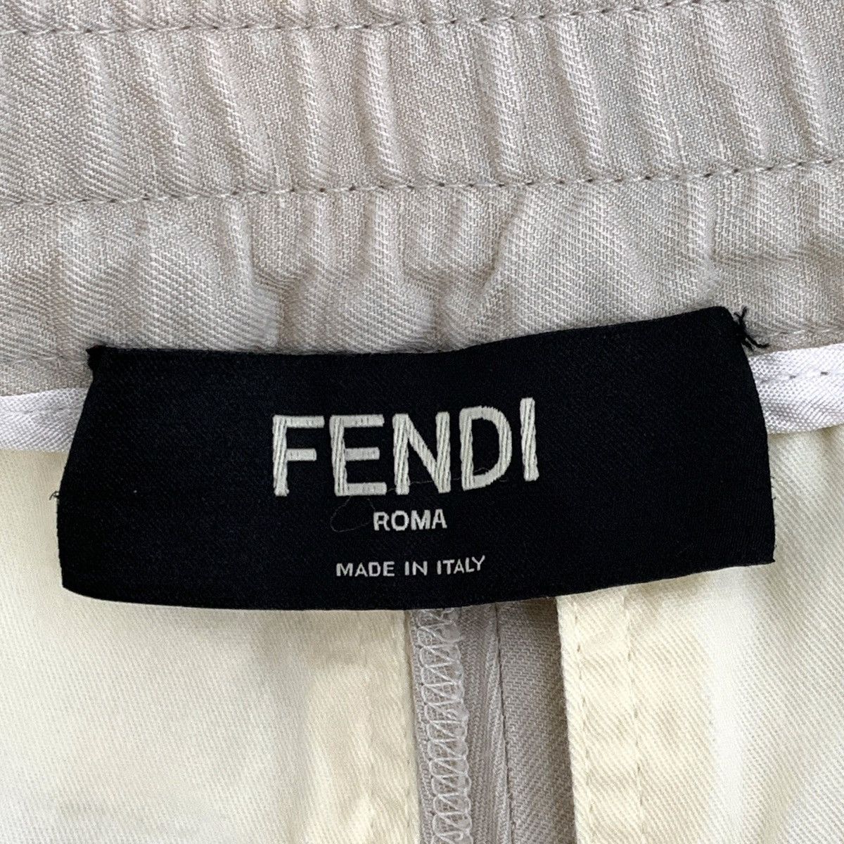 Fendi Fendi Khaki Linen Elastic Waist Casual Shorts K26WX Size 27" / US 4 / IT 40 - 6 Thumbnail