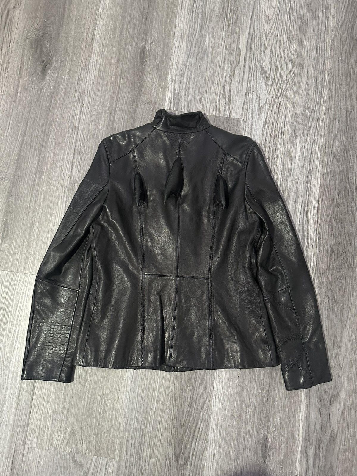 Vintage one of one shark lamb leather jacket Size US M / EU 48-50 / 2 - 9 Thumbnail