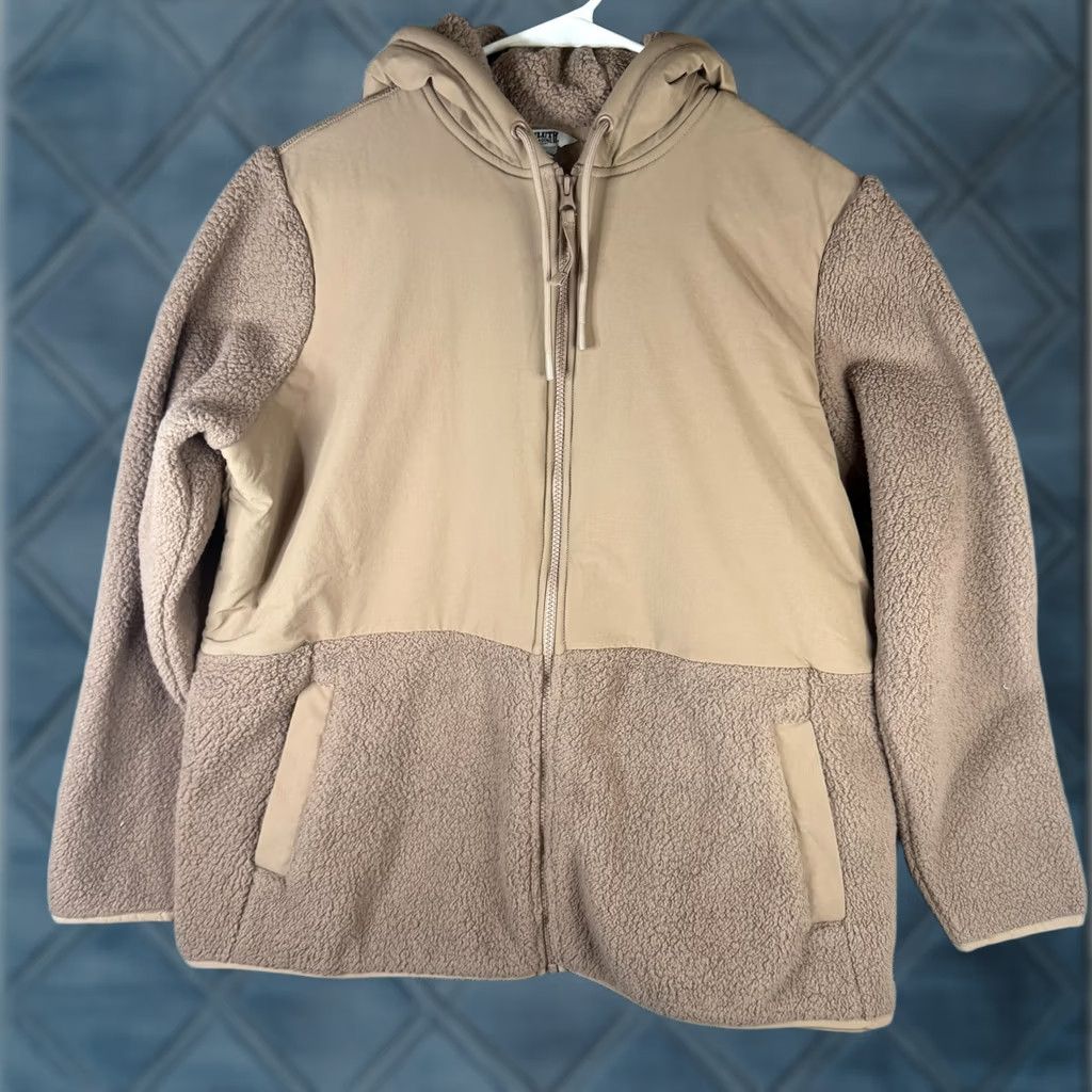 Duluth Trading Company Duluth Trading Co Womens Fleece Jacket Hooded Full Zip Pockets 1X Brown Size XL / US 12-14 / IT 48-50 - 1 Thumbnail