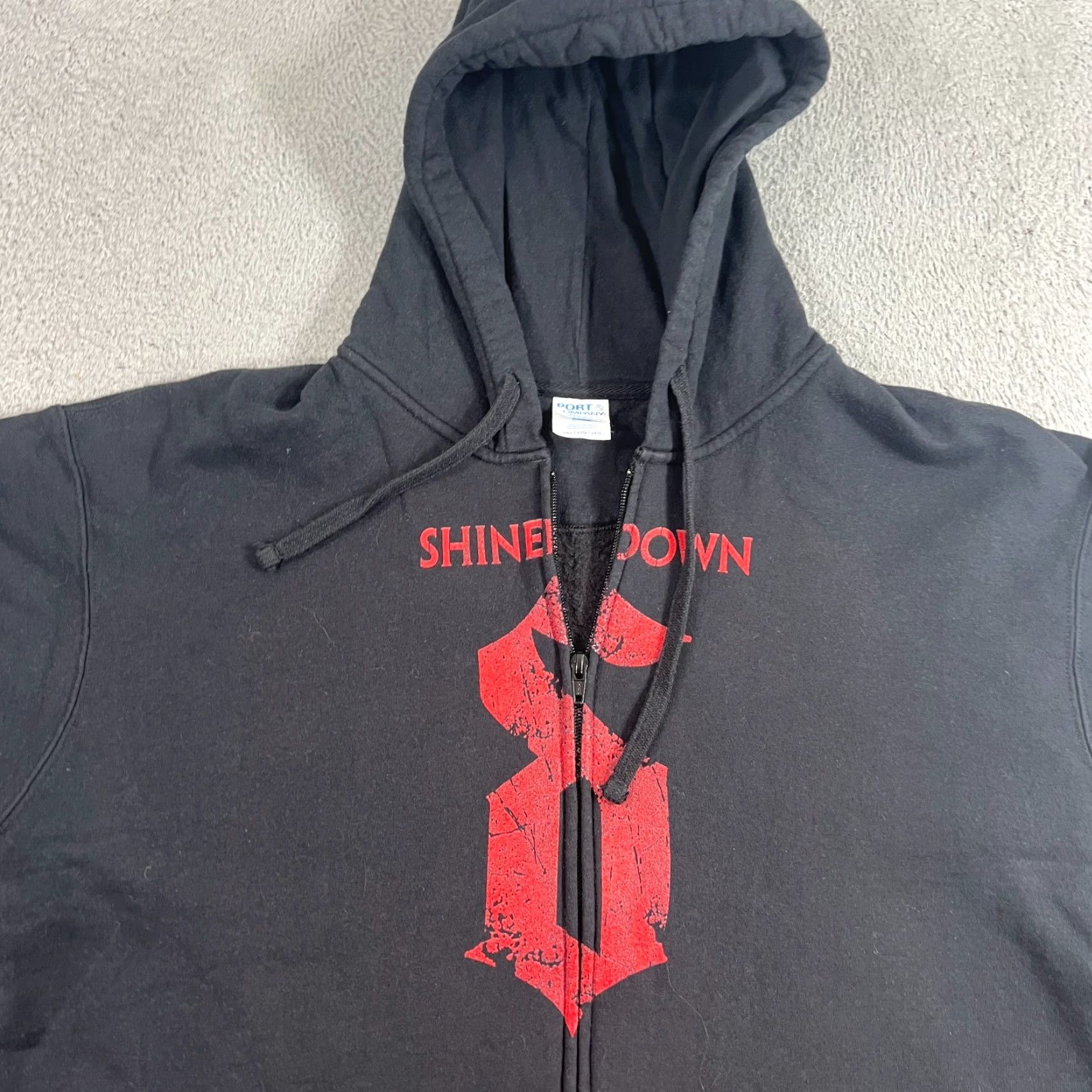 Vintage VINTAGE Shinedown Hoodie Full Zip 2XL Men Black Cotton Logo Patches Pockets Retro Rock Size US XXL / EU 58 / 5 - 2 Thumbnail