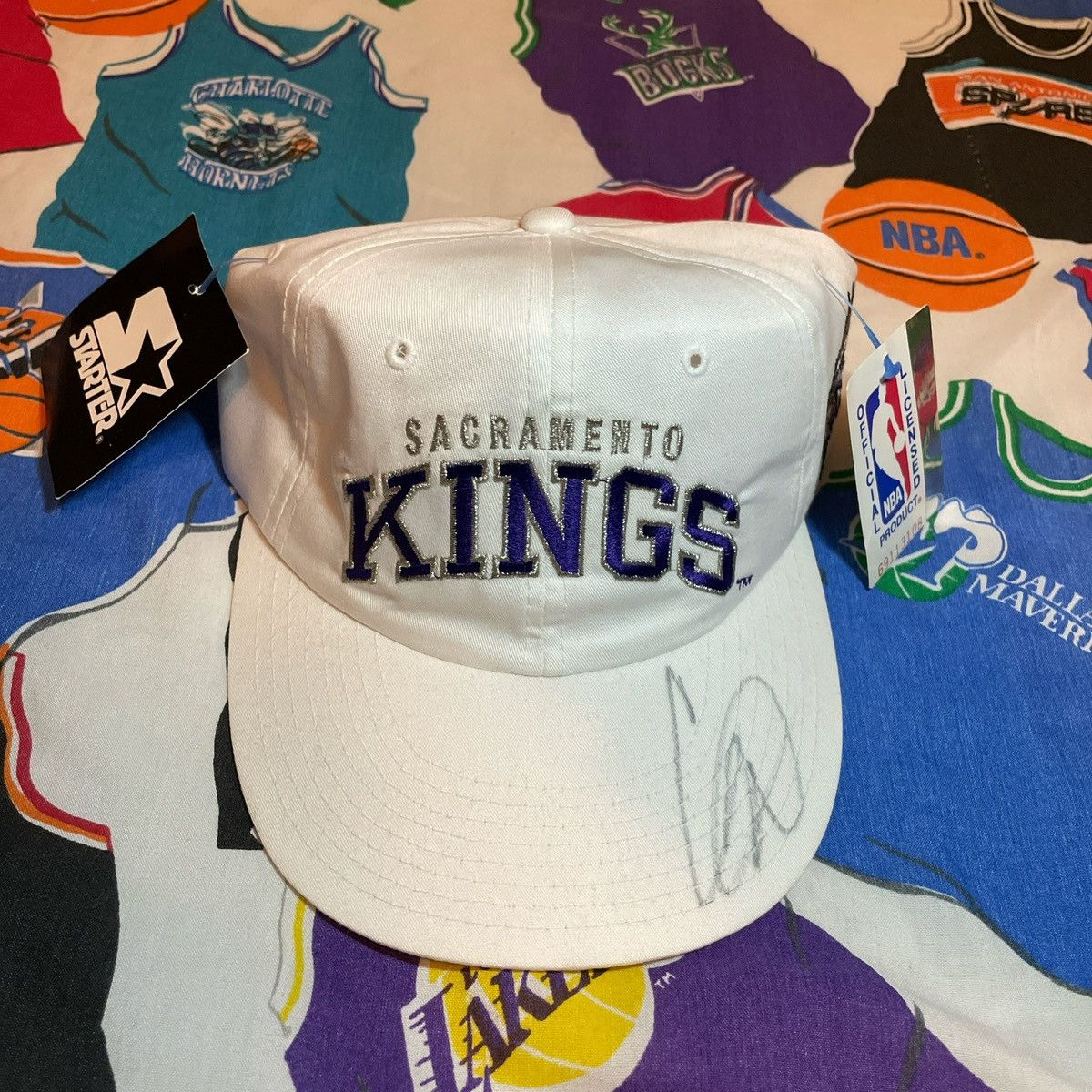 NBA × Starter × Vintage Vintage Starter 90s NBA Sacramento Kings m Chris Webber Hat Size ONE SIZE - 1 Thumbnail