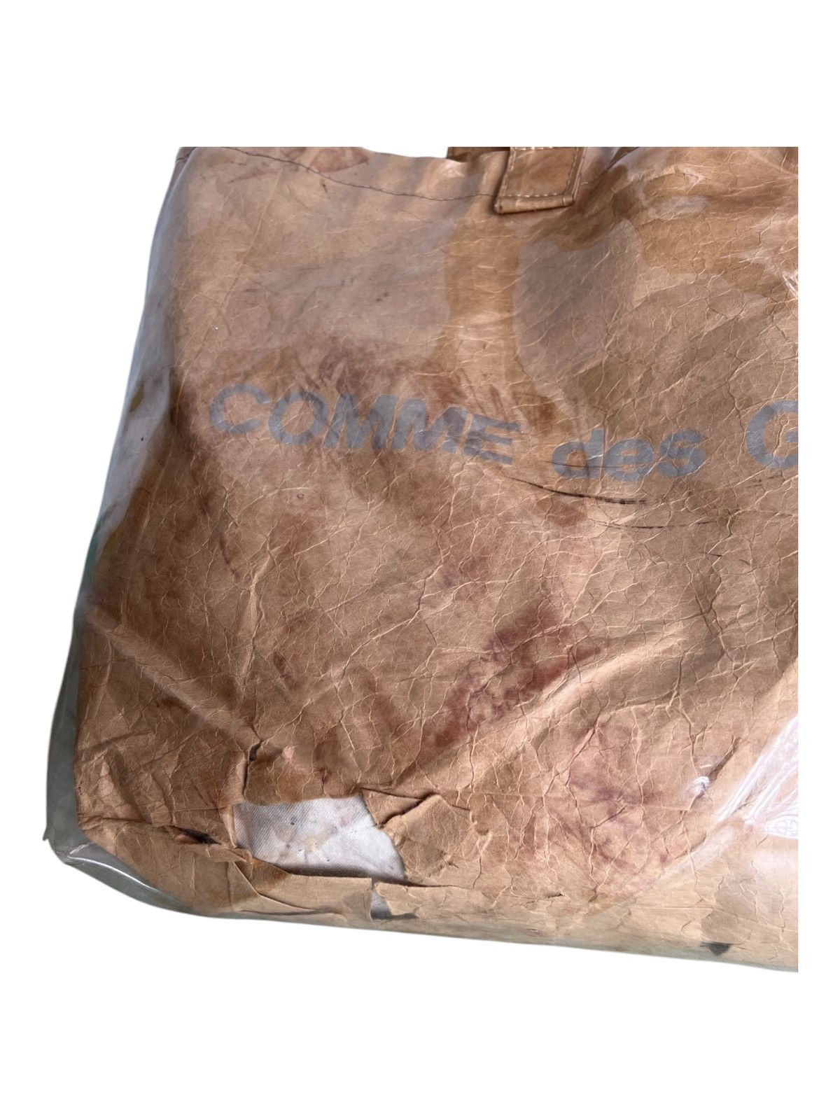 Comme des Garcons Comme des Garçons Spellout PVC Paper Brown Shoulder Tote Bag Size ONE SIZE - 6 Thumbnail