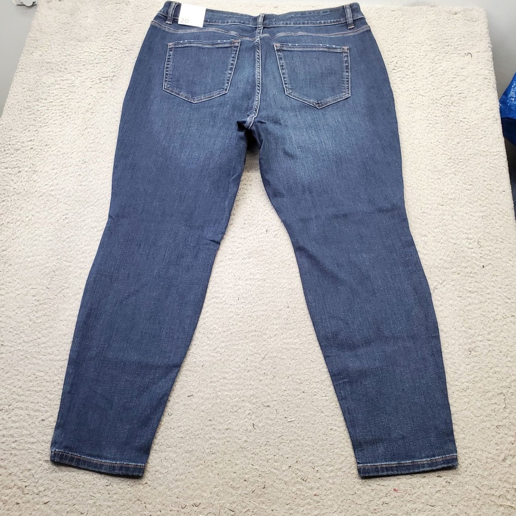 Vintage Lane Bryant Signature Fit Jeans Womens 20 Blue Mid Rise Skinny Leg Jeans Size 42" / US 20 - 2 Thumbnail