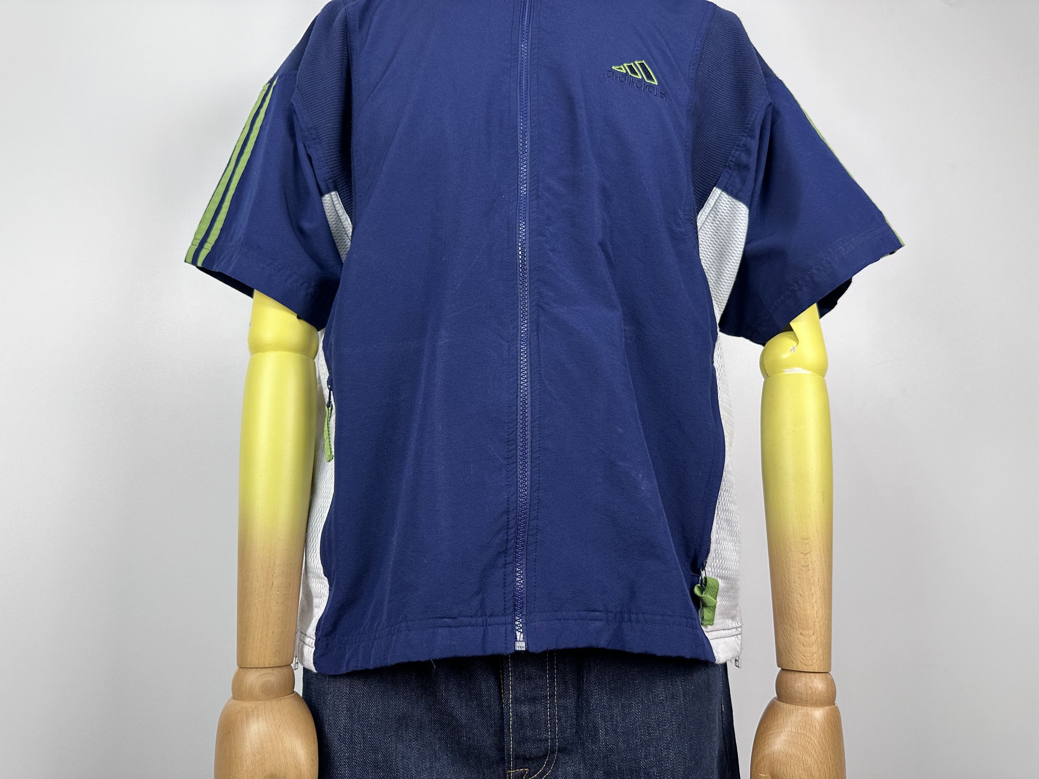 Adidas × Vintage Adidas Vintage 90s Blue Green Track Tracksuit Top Jacket Size US M / EU 48-50 / 2 - 5 Thumbnail