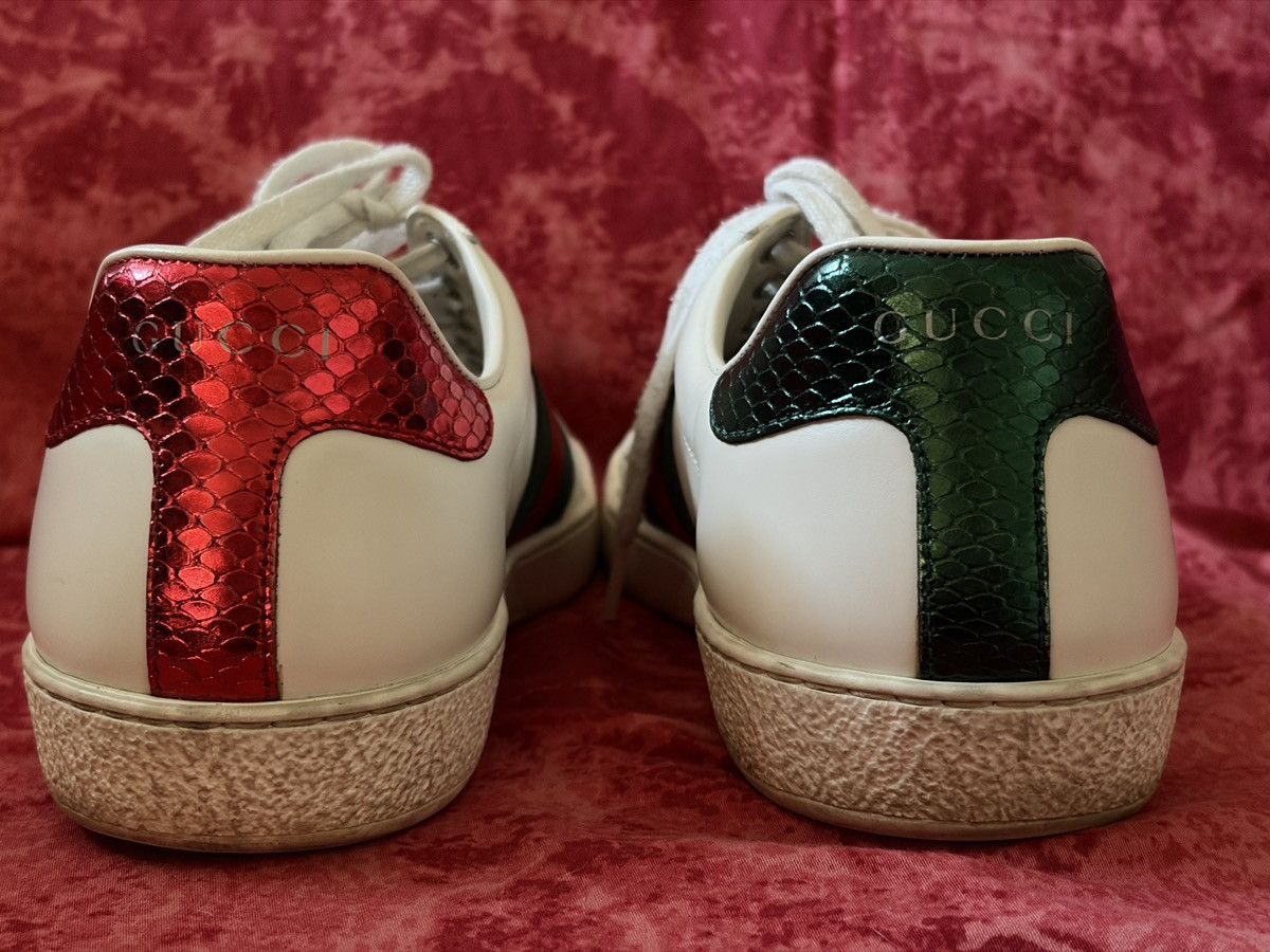 Gucci Gucci Ace Bee Embroidery Sneakers White Size US 7.5 / EU 40-41 - 6 Thumbnail