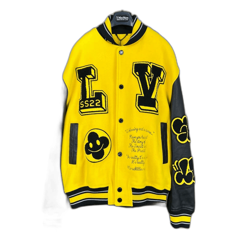 Louis Vuitton Louis Vuitton Yellow Wool Jacket with Leather-2506 Size US XXL / EU 58 / 5 - 1 Thumbnail