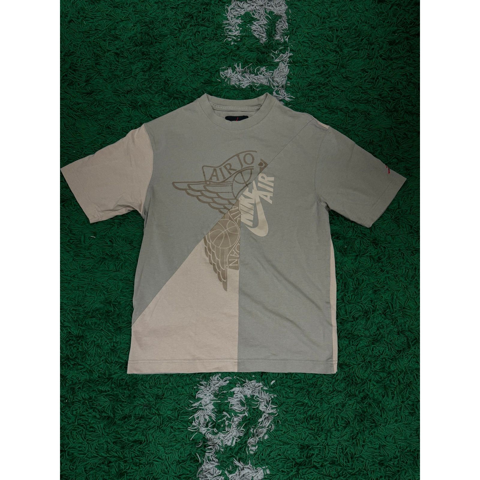 Travis Scott Travis Scott Jordan Tee Khaki Used Medium Size US M / EU 48-50 / 2 - 1 Thumbnail