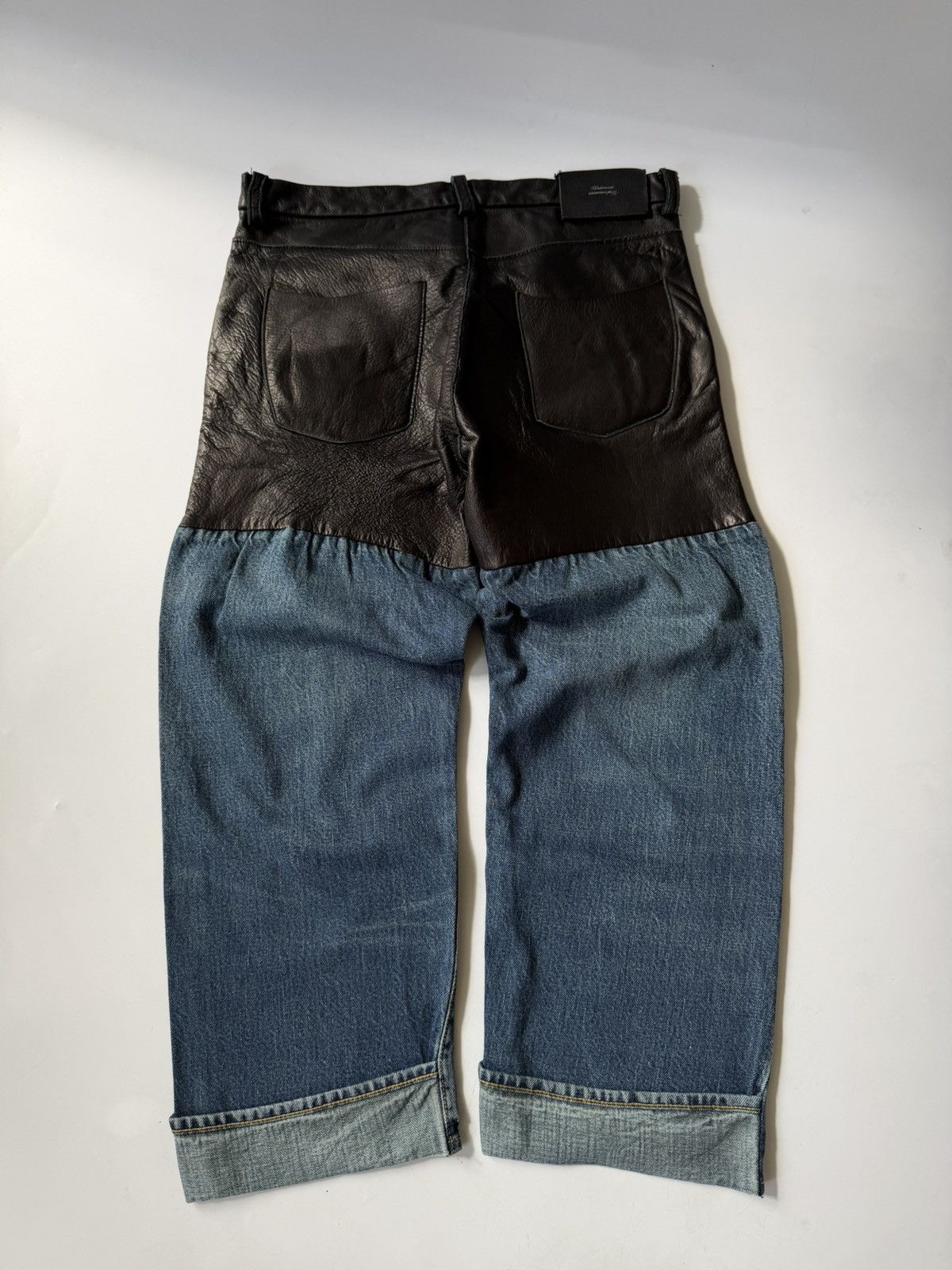 Undercover Undercover Switching Leather Denim Pants Size US 29 - 2 Thumbnail