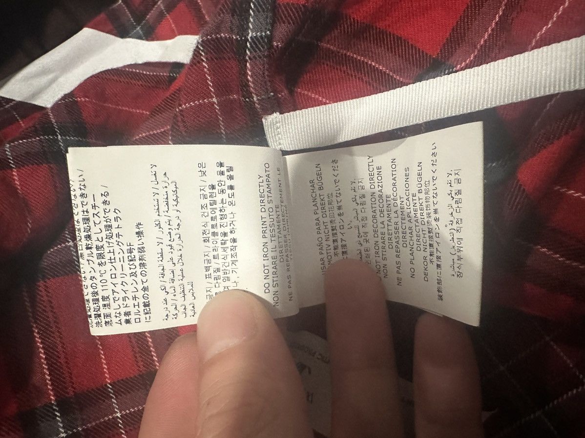 OFF-WHITE RED DIAG CHECKED FLANNEL SHIRT