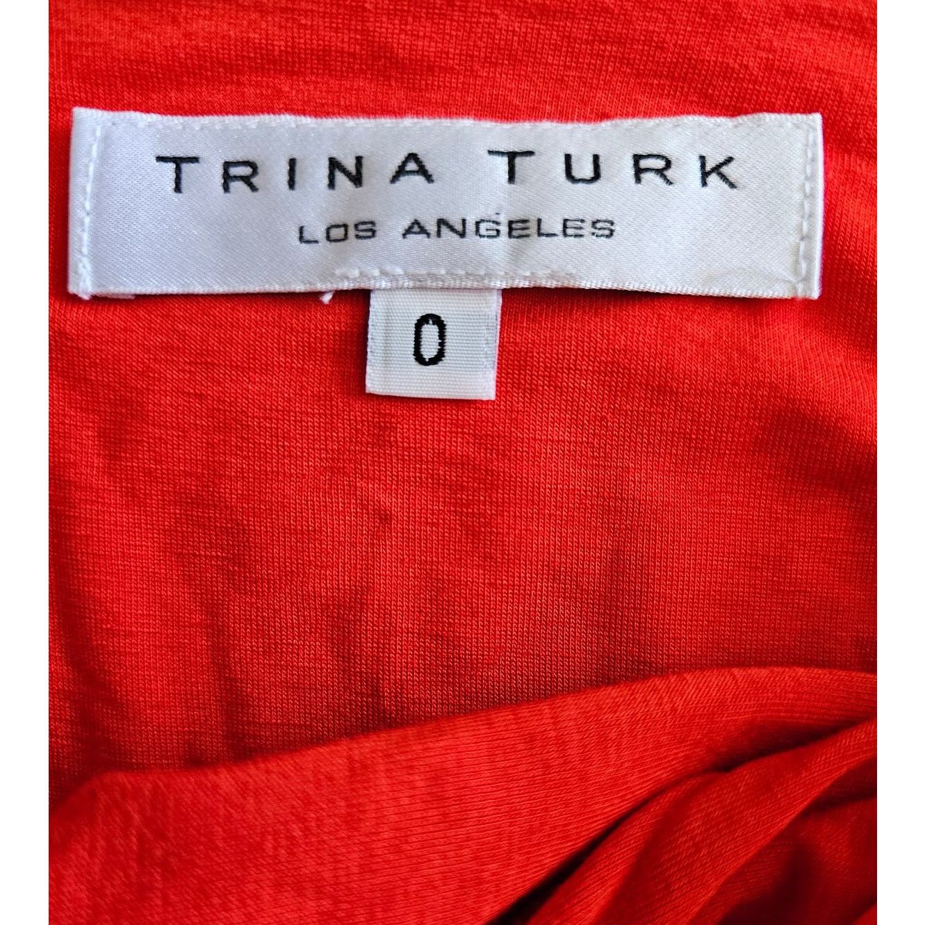 Trina Turk Trina Turk Stretch Jersey Twisted Shoulder Fitted Dress 0 Size XS / US 0-2 / IT 36-38 - 8 Thumbnail