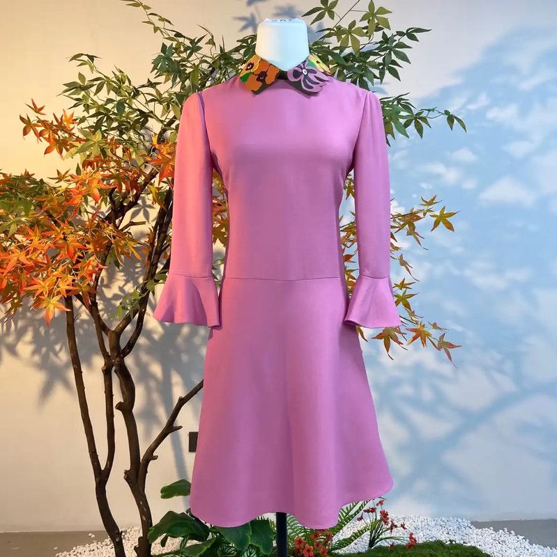 Valentino Valentino Pink Silk Dress for Women 0089 Size M / US 6-8 / IT 42-44 - 1 Thumbnail