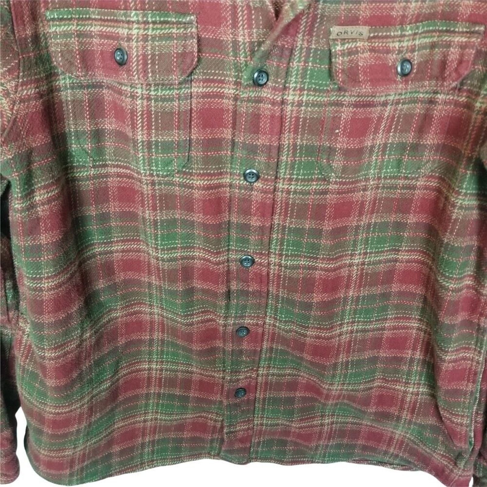 Orvis Orvis Mens Heavyweight Flannel Shirt Plaid Size M Gorpcore Size US M / EU 48-50 / 2 - 5 Thumbnail
