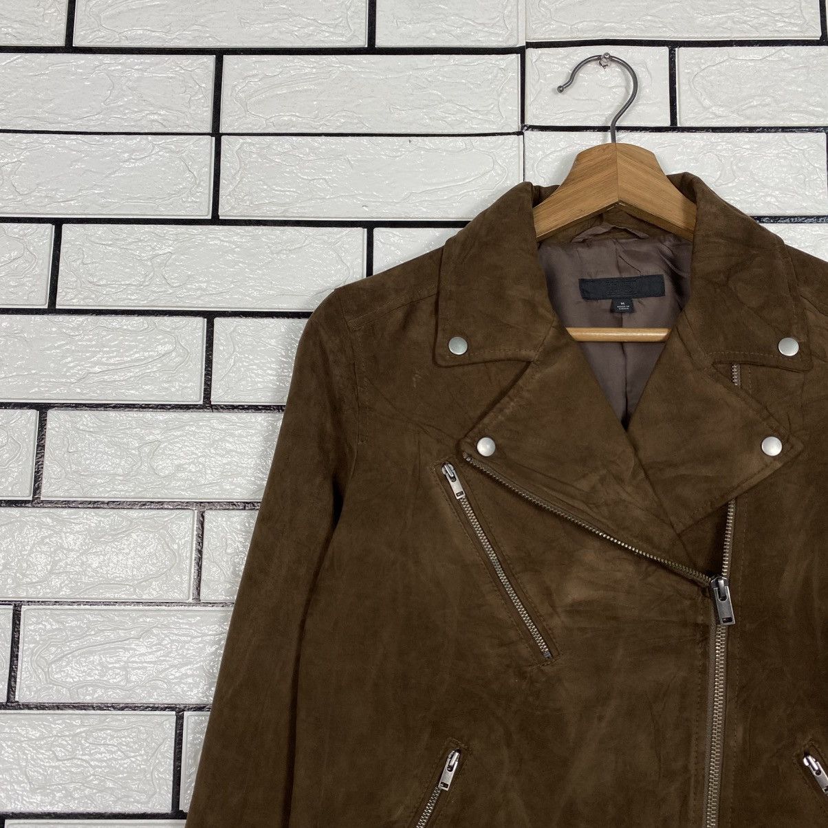 Japanese Brand 📌Biker Velvet Jacket Uniqlo Issey Miyake Double Collar Size US M / EU 48-50 / 2 - 8 Thumbnail
