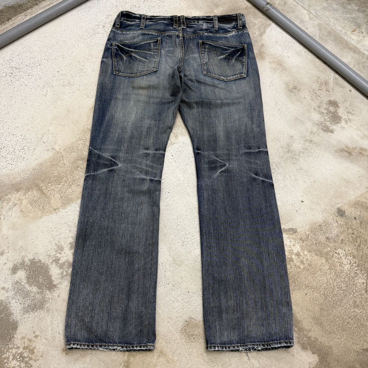 Boycott Boycott Lightning Wash Whisker Distressed Denim Pant Size US 34 / EU 50 - 2 Thumbnail