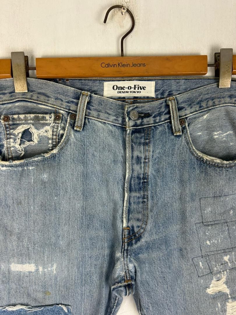 Levi's Vintage Clothing Vintage Distressed Levis 501 fly button / customade Size US 34 / EU 50 - 6 Thumbnail