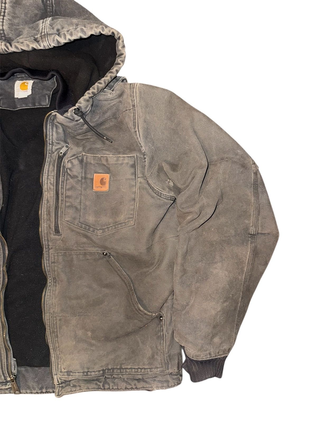 Carhartt Brown Carhartt Detroit jacket with distressed details Size US M / EU 48-50 / 2 - 2 Thumbnail