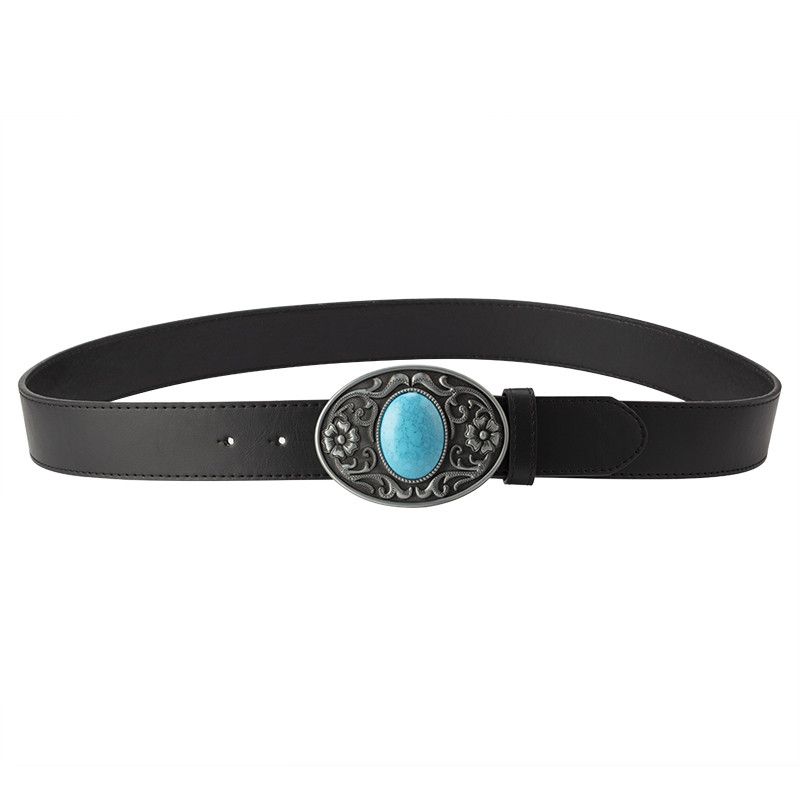 Designer Turquoise stone Belt Riveted Belts Menswear Accessories Size ONE SIZE - 3 Thumbnail