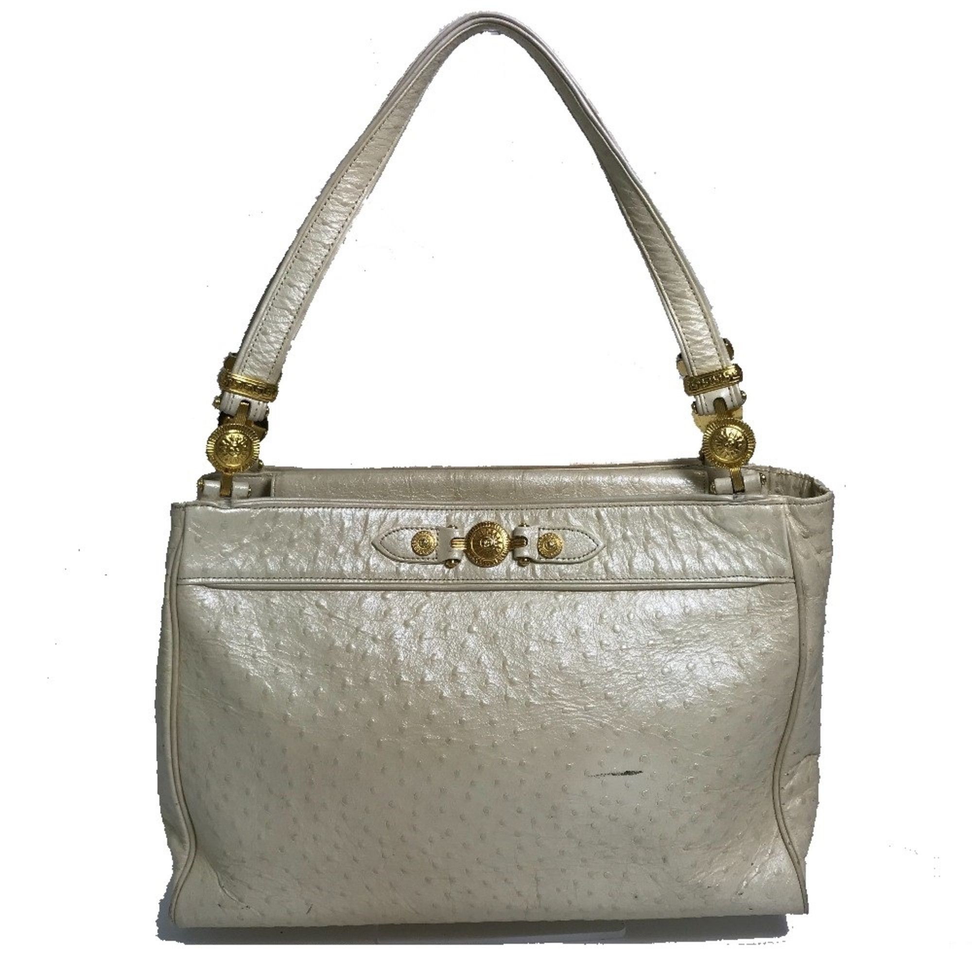 Versace Versace bag embossed Shoulder Bag Beige Size ONE SIZE - 1 Thumbnail