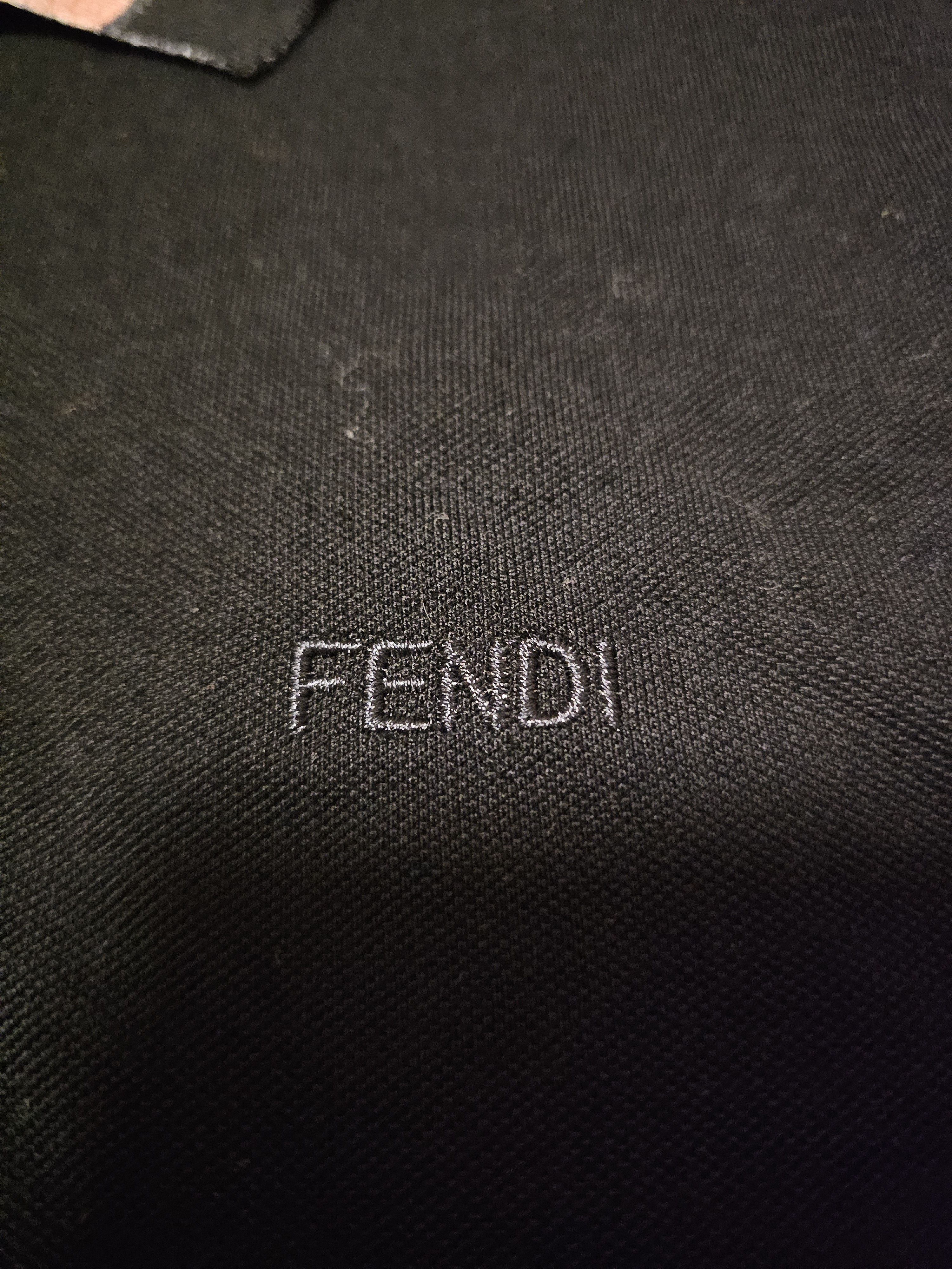 Fendi Fendi men's black polo shirts size XL Size US XL / EU 56 / 4 - 2 Thumbnail