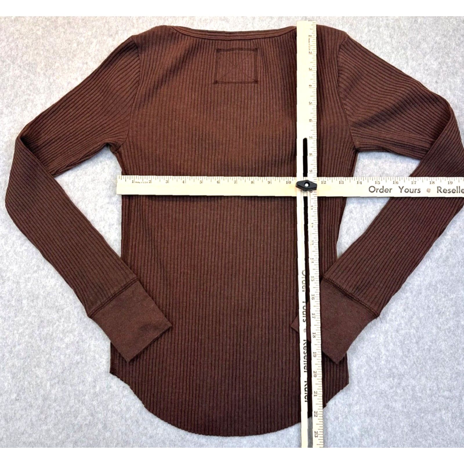 Vintage Aerie Sweater Women's XS Brown Ribbed Long Sleeve NWT Stretch Fits Pullover Casual Shirt Size XS / US 0-2 / IT 36-38 - 6 Thumbnail