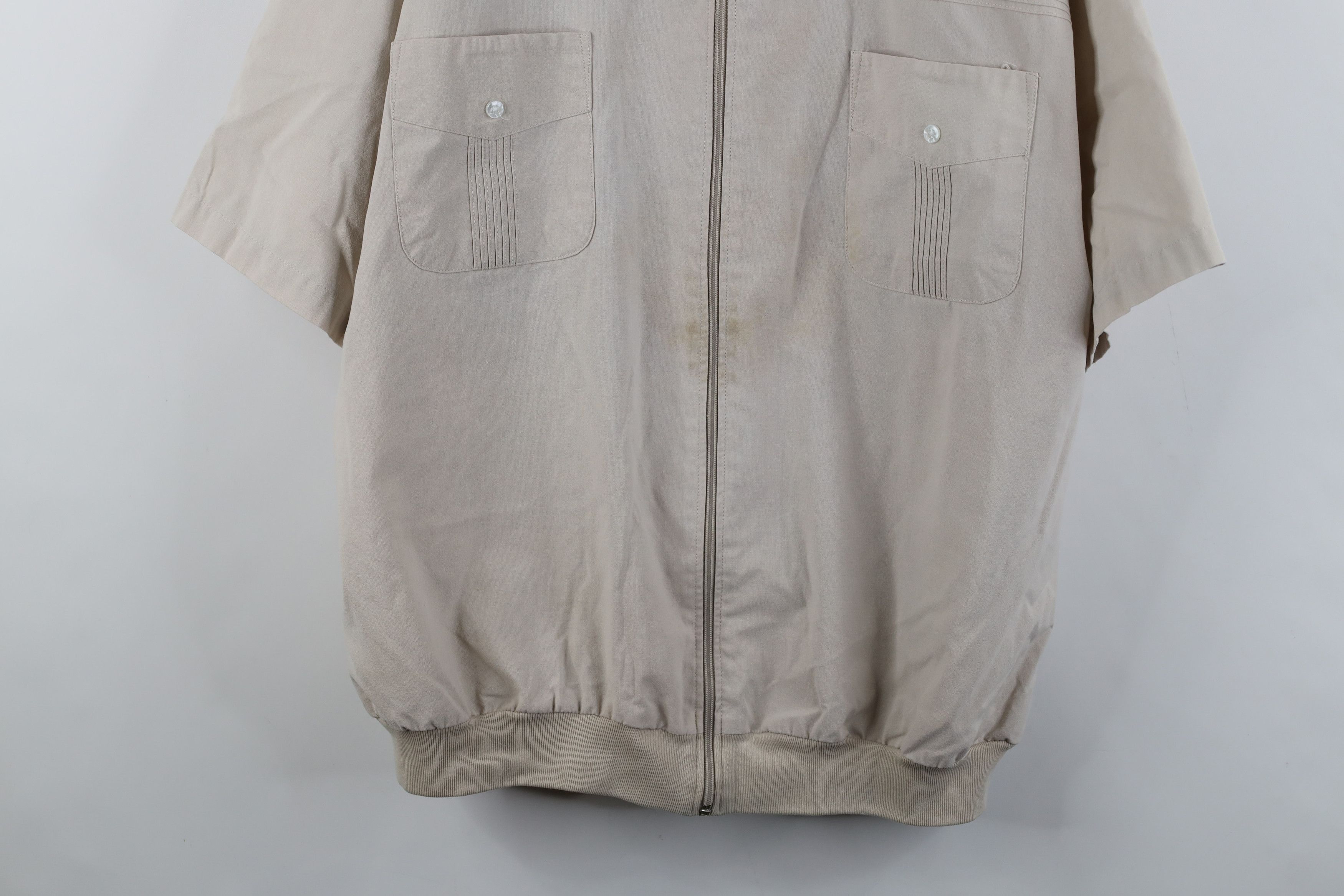 Vintage Vintage 90s Streetwear Short Sleeve Full Zip Shirt Jacket Size US XXL / EU 58 / 5 - 3 Thumbnail