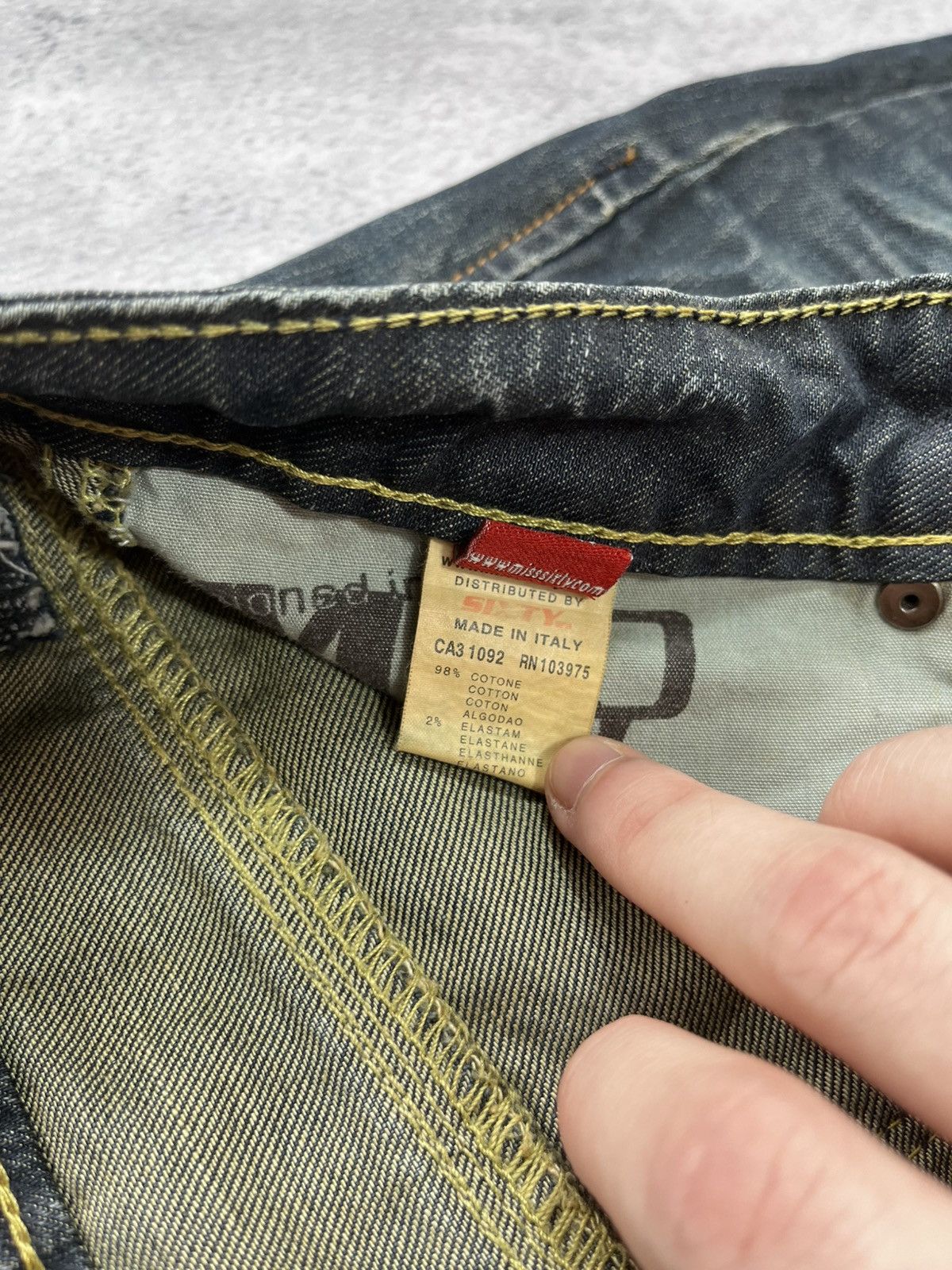 Japanese Brand × Miss Sixty Vintage Y2K Miss Sixty low rise faded denim jeans size 30 Size 30" / US 8 / IT 44 - 9 Thumbnail