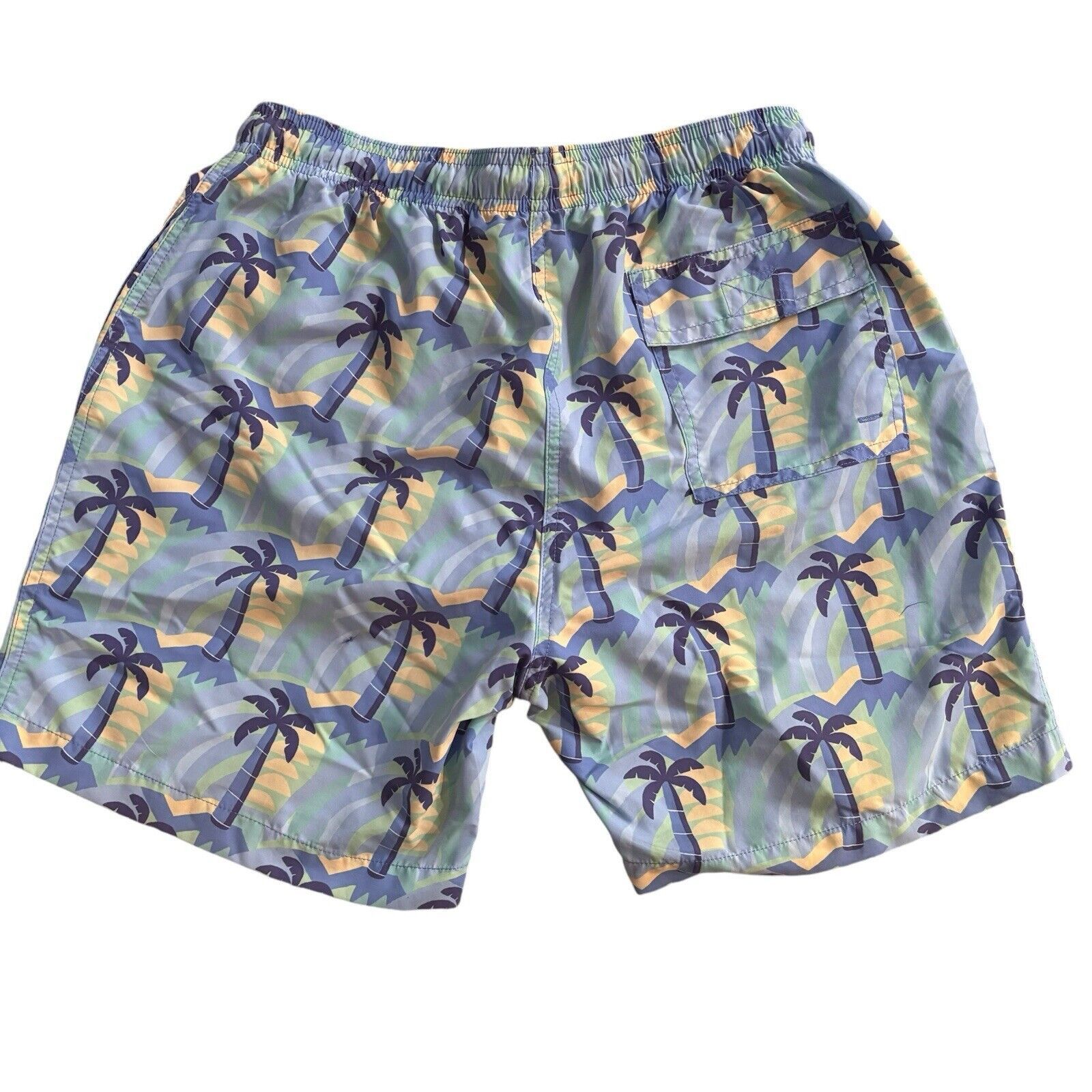 J.McLaughlin J. McLaughlin Blue & Green Swim Trunks Small Lined Tropical Size US 28 / EU 44 - 2 Thumbnail