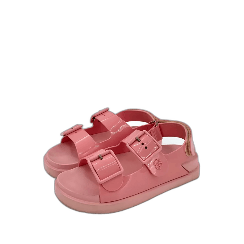 Gucci Pink Leather Double G Round Sandals Size US 7 / IT 37 - 1 Thumbnail