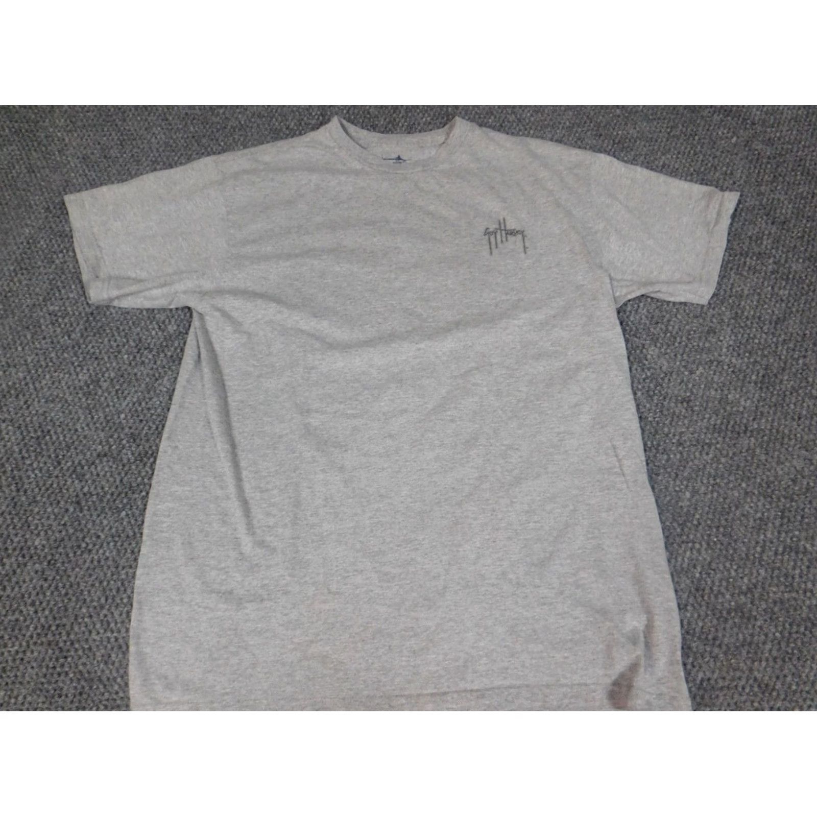Guy Harvey Guy Harvey Shirt Mens Medium Gray Logo Fish Classic Fit Short Sleeve Crew Neck Knit Cotton T-Shirt Breathable Regular Vintage No Size US M / EU 48-50 / 2 - 2 Thumbnail