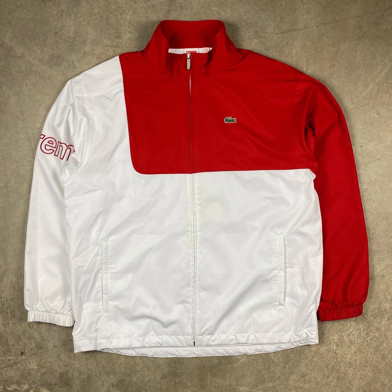 image of Supreme X Lacoste Track Jacket Xlarge in White, Men's