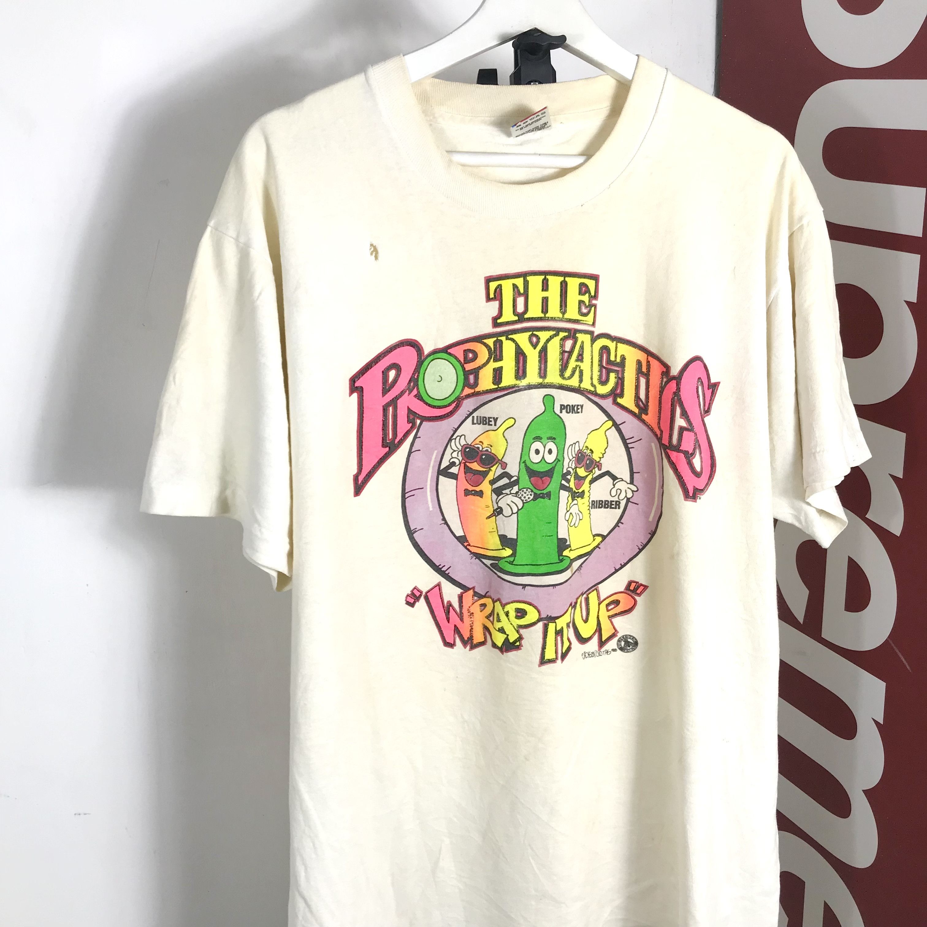 Vintage Vintage 1988 Capt Condom “Wrap That Rascal” Tee Single Size US XL / EU 56 / 4 - 2 Thumbnail