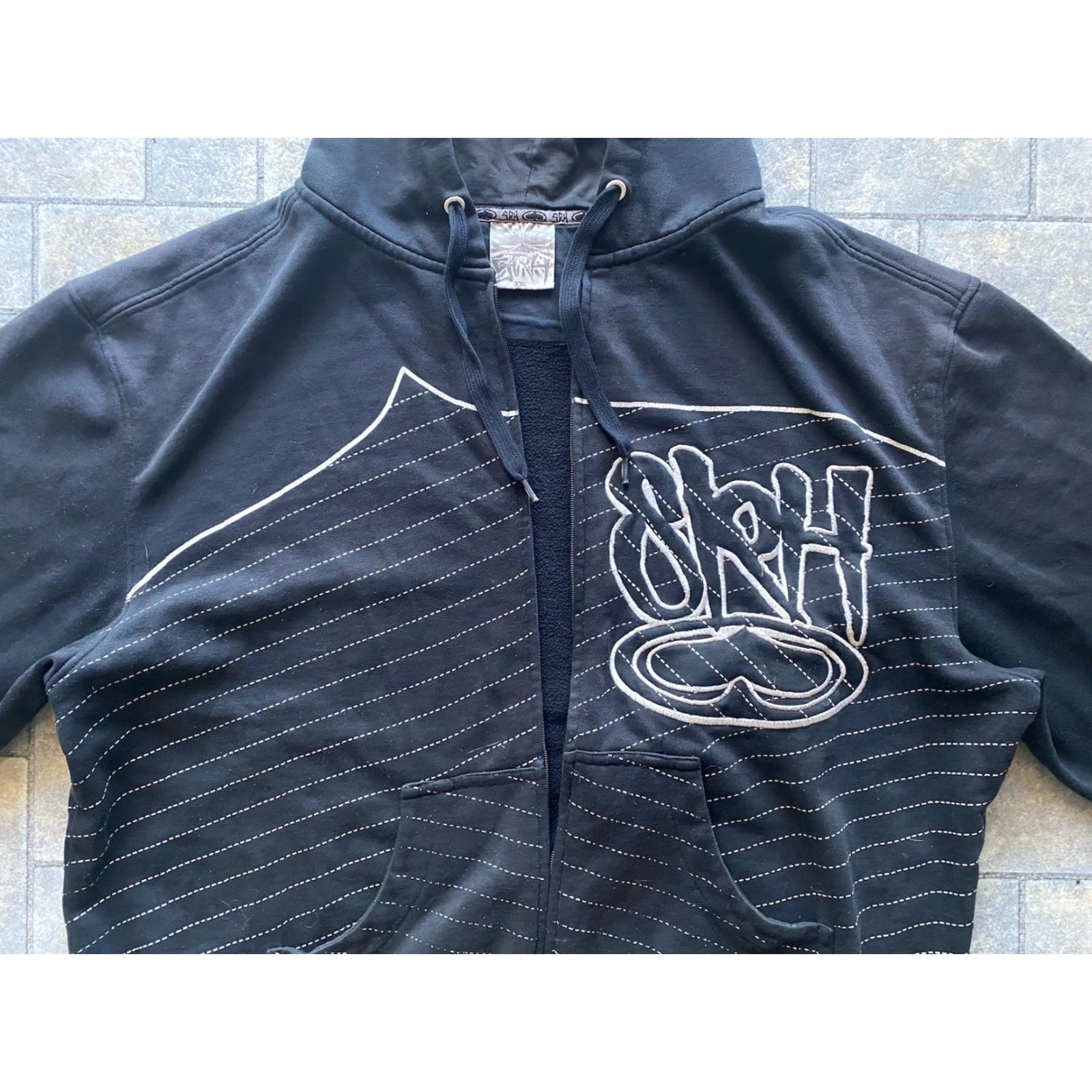 Vintage Y2K SRH Hoodie Men Black 2XL Full Zip Zipper Broken Size US XXL / EU 58 / 5 - 4 Thumbnail