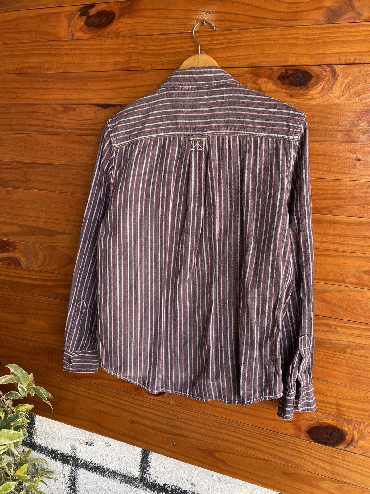 Japanese Brand Cox Original Create Barefoot Striped Zip Shirt Casual Shirt Size US M / EU 48-50 / 2 - 11 Thumbnail