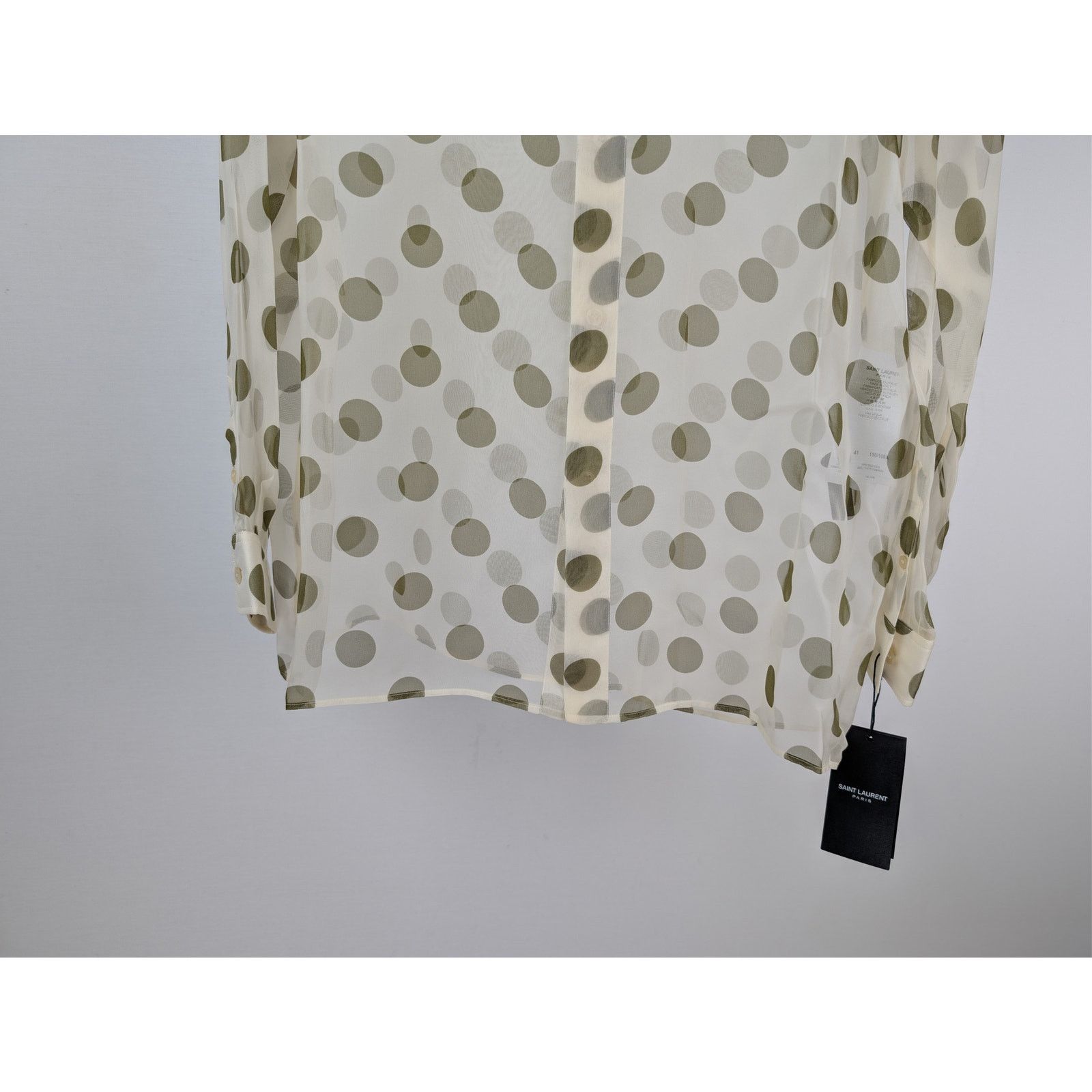 Saint Laurent Paris o1rshd1 Chemise Col Universe Polka Dot Button up Shirt Size US S / EU 44-46 / 1 - 4 Thumbnail