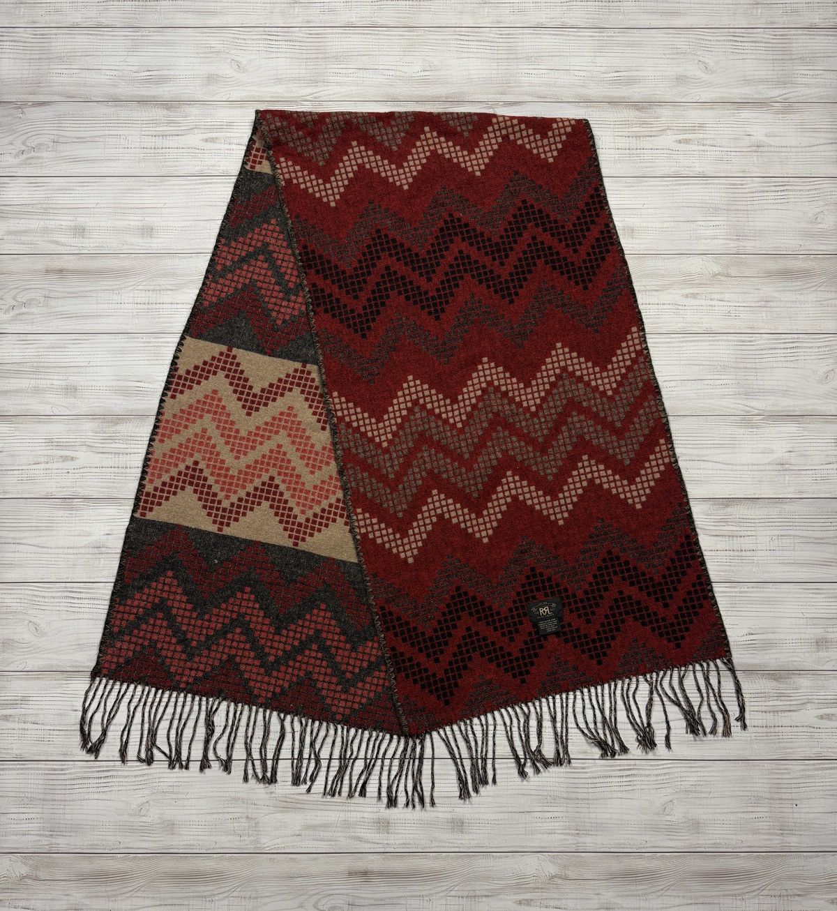 RRL Ralph Lauren Ralph Lauren Double RRL Crazy Wool Scarf Size ONE SIZE - 1 Thumbnail