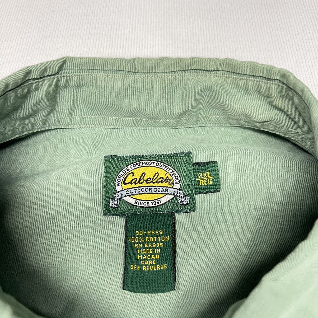 Cabelas Cabelas Button Down Shirt Green Short Sleeve Outdoor Gear Size US XXL / EU 58 / 5 - 6 Thumbnail