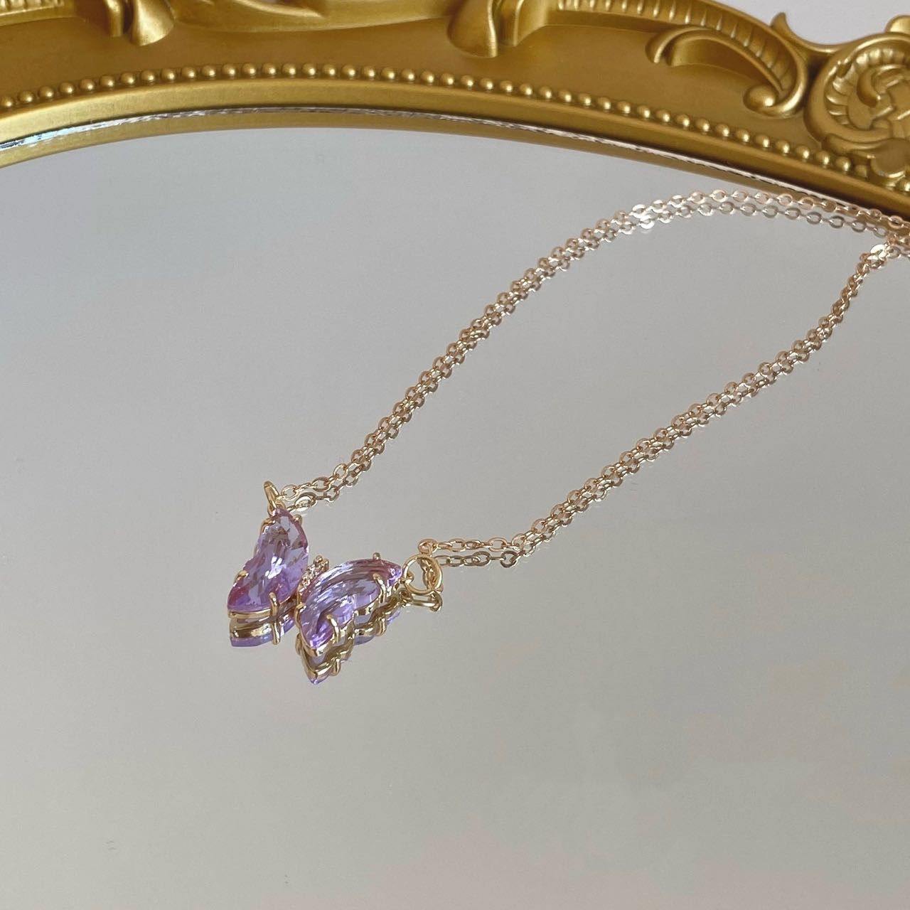 Other Purple Butterfly Pendant Necklace for Women Size ONE SIZE - 3 Thumbnail