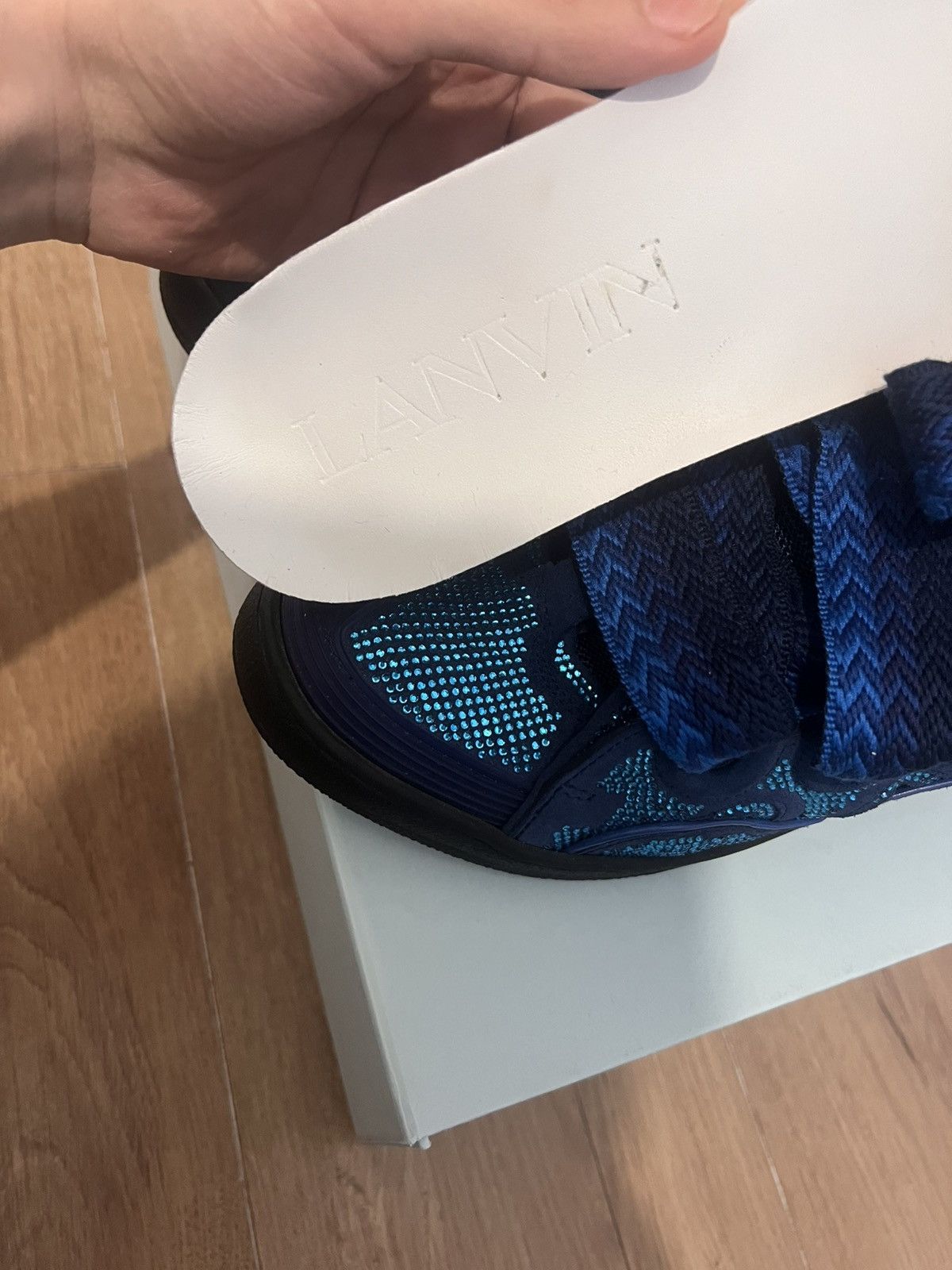 Lanvin Lanvin Curb X Swarovski Bleu Majorelle Size US 8 / EU 41 - 8 Thumbnail