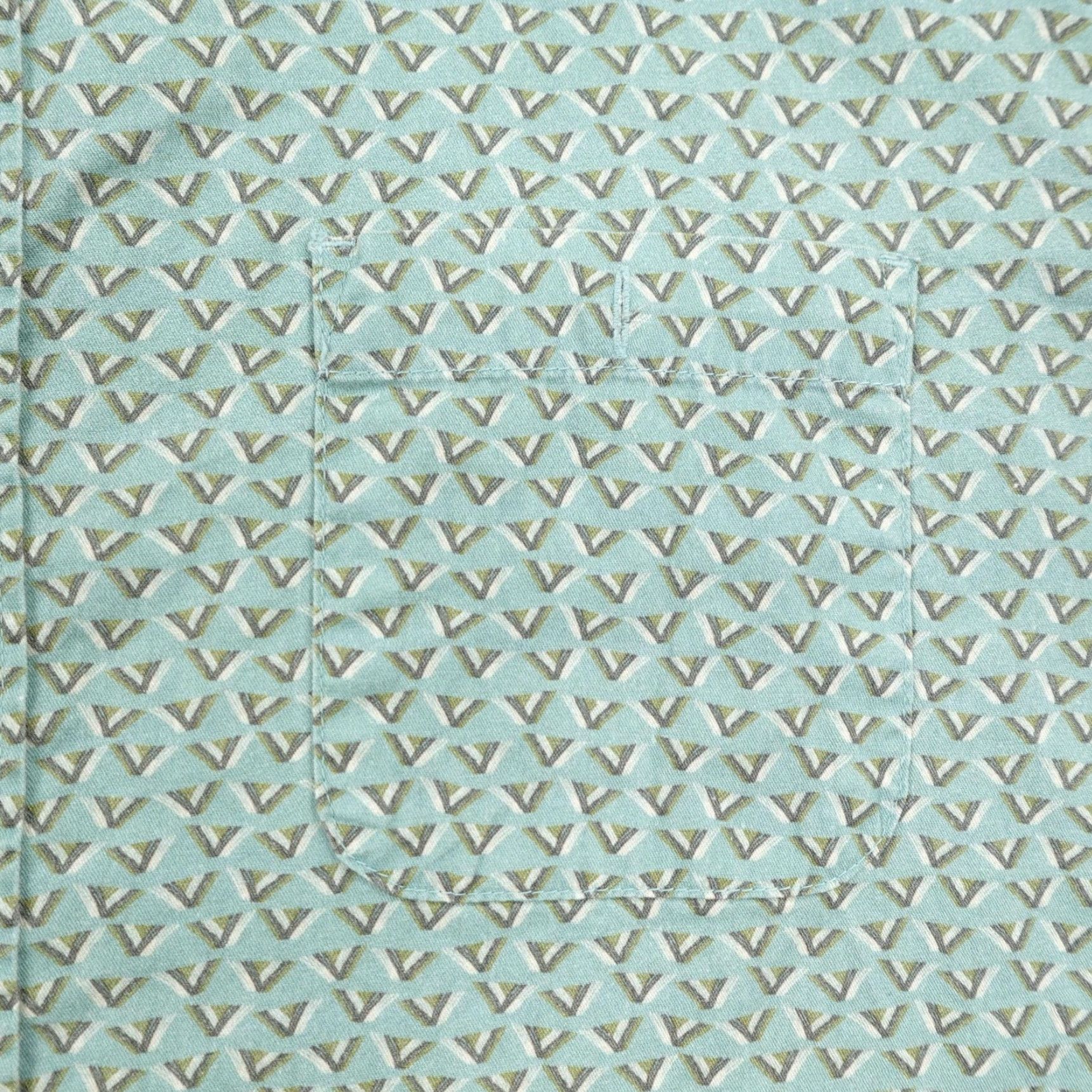 Vissla VINTAGE? No—it's a Vissla Button-Up Shirt Men Medium Mint Green Geometric Print Short Sleeve Beach Surf Camp Casual Workwear Mens Size US M / EU 48-50 / 2 - 3 Thumbnail