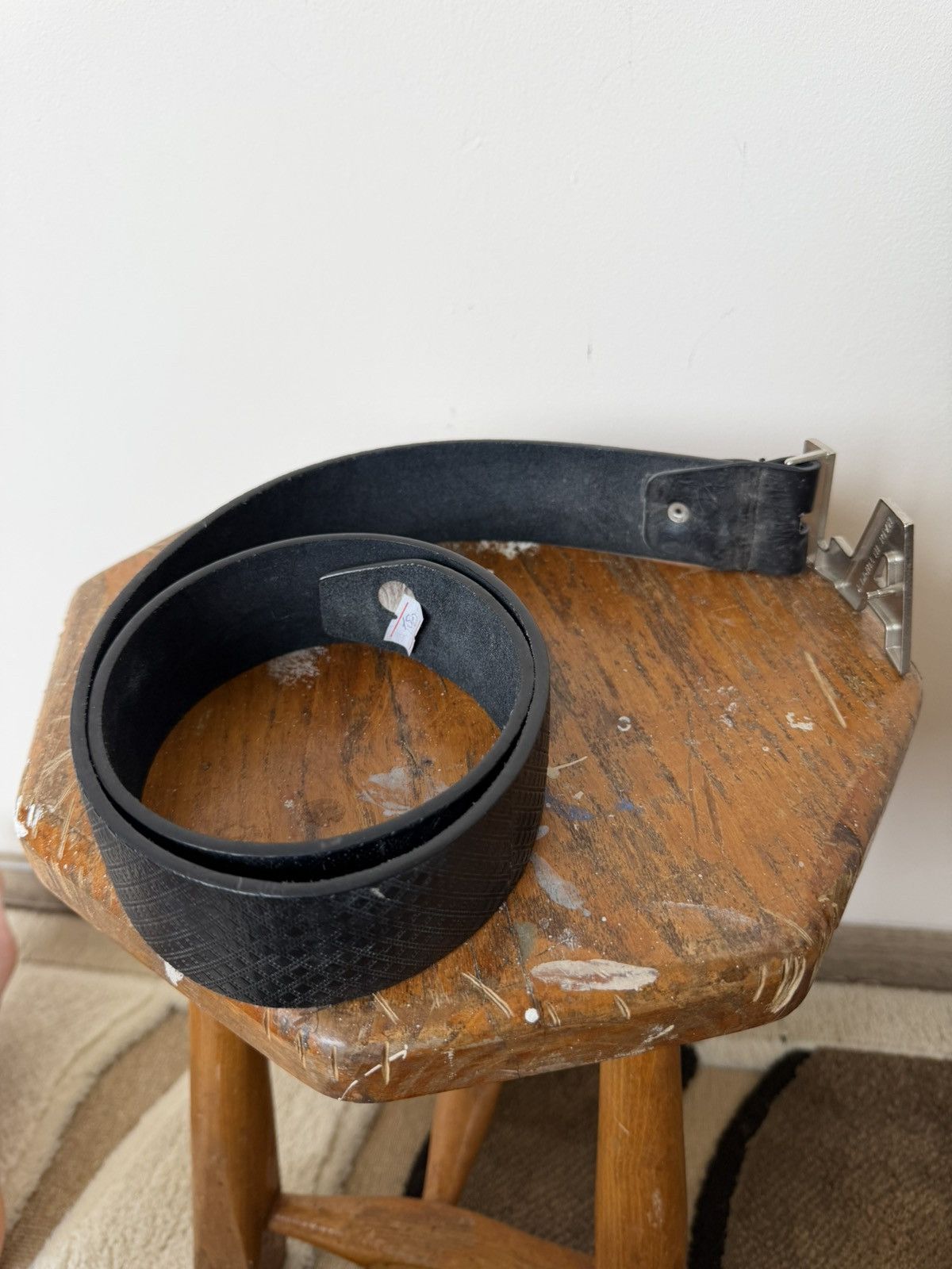 Armani Vintage Armani 90s Leather Y2K Metal logo opium style belt Size ONE SIZE - 4 Thumbnail