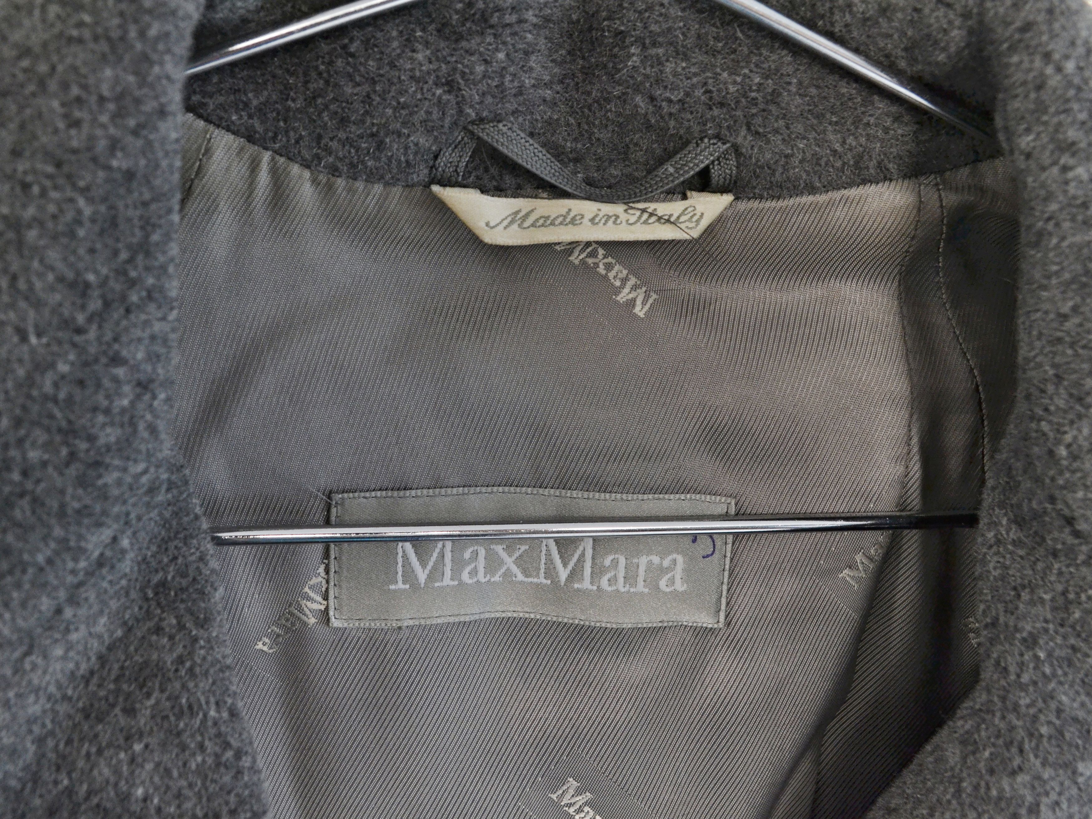 Max Mara Max Mara Women’s Wool Angora Long Coat Gray Size S / US 4 / IT 40 - 7 Thumbnail