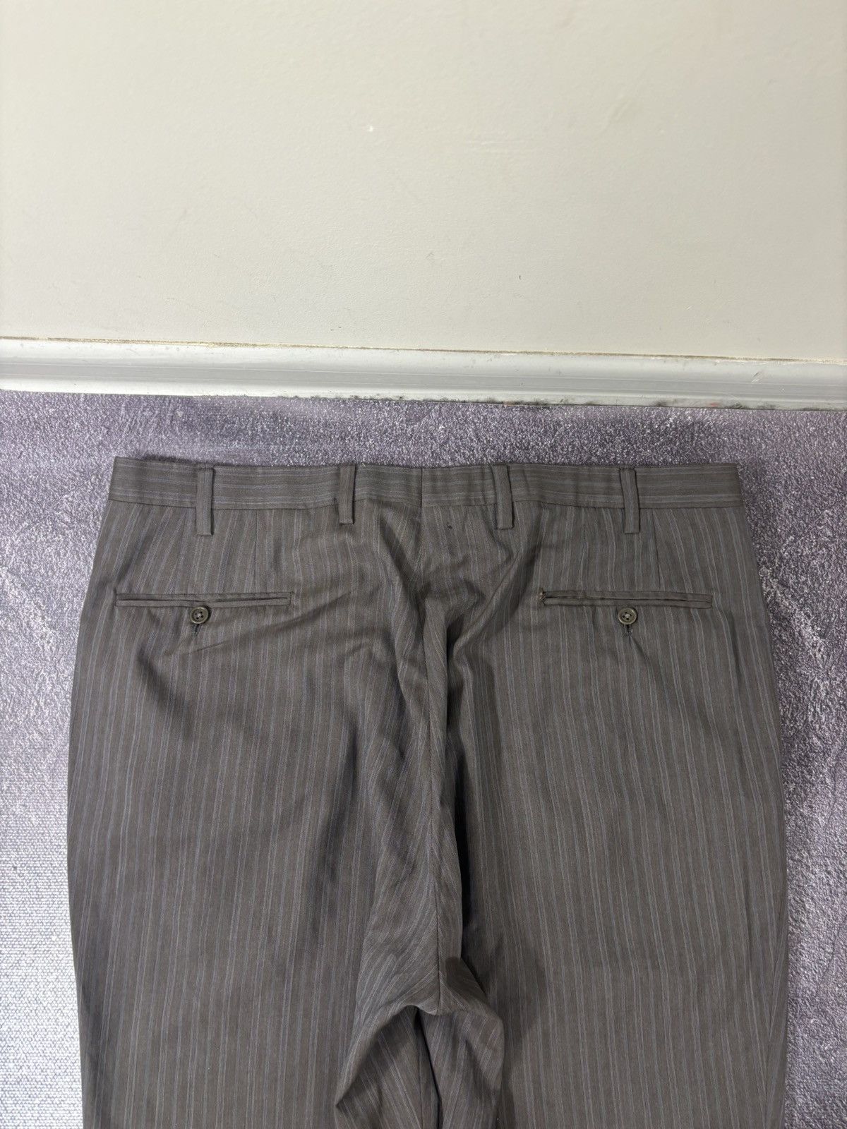 Kiton Kiton Napoli Men’s Pinstripe Light Brown 14 Micron Wool Suit Size 46R - 23 Thumbnail