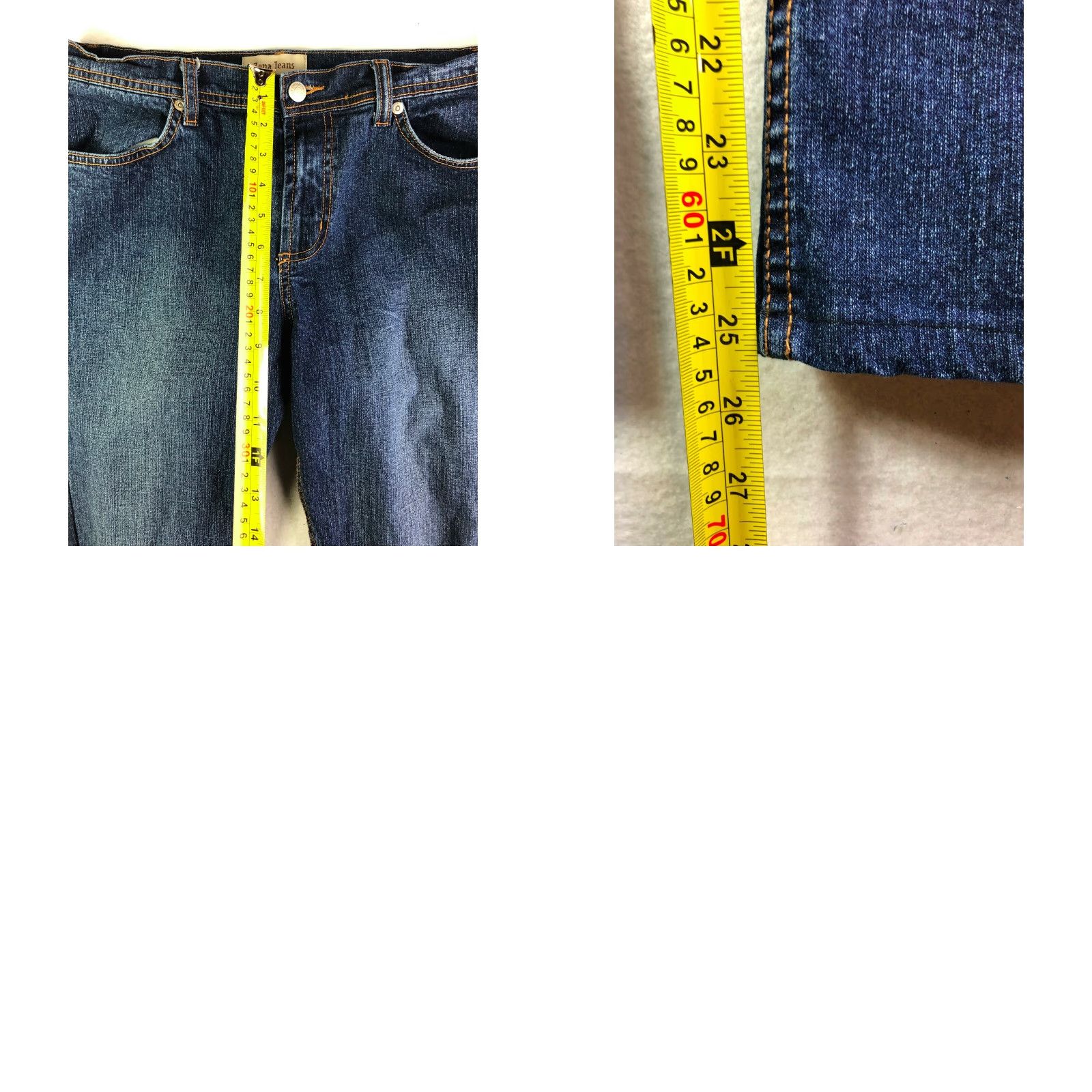 Vintage Zena Jeans Straight Mid Rise Womens Size 8 Blue Jeans 32x25 Measured Denim Cotton Vintage No Distressed Regular Size 30" / US 8 / IT 44 - 8 Thumbnail
