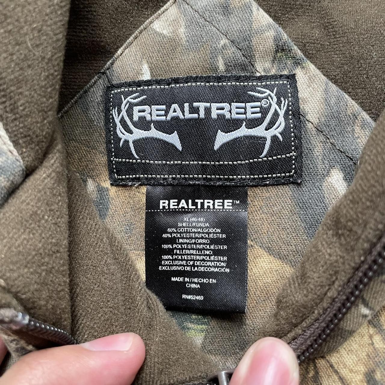 Sweat à Capuche Vintage Y2K Schmidt Realtree – Camo, Taille M, Doublure Thermique